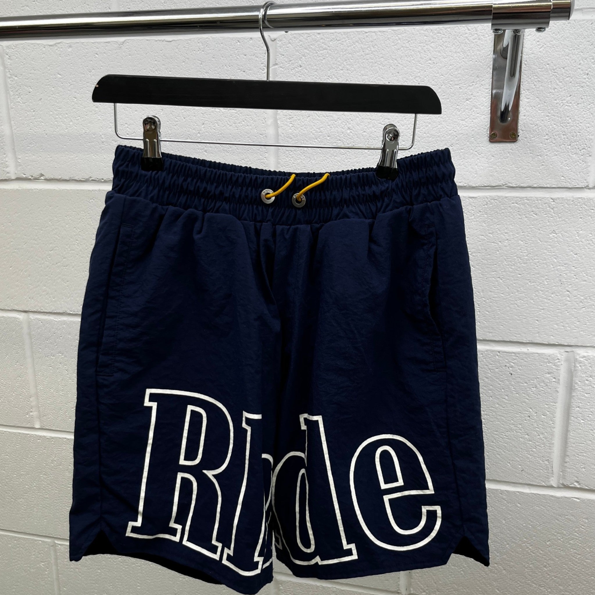 Men's Logo Print Shorts Navy Size M