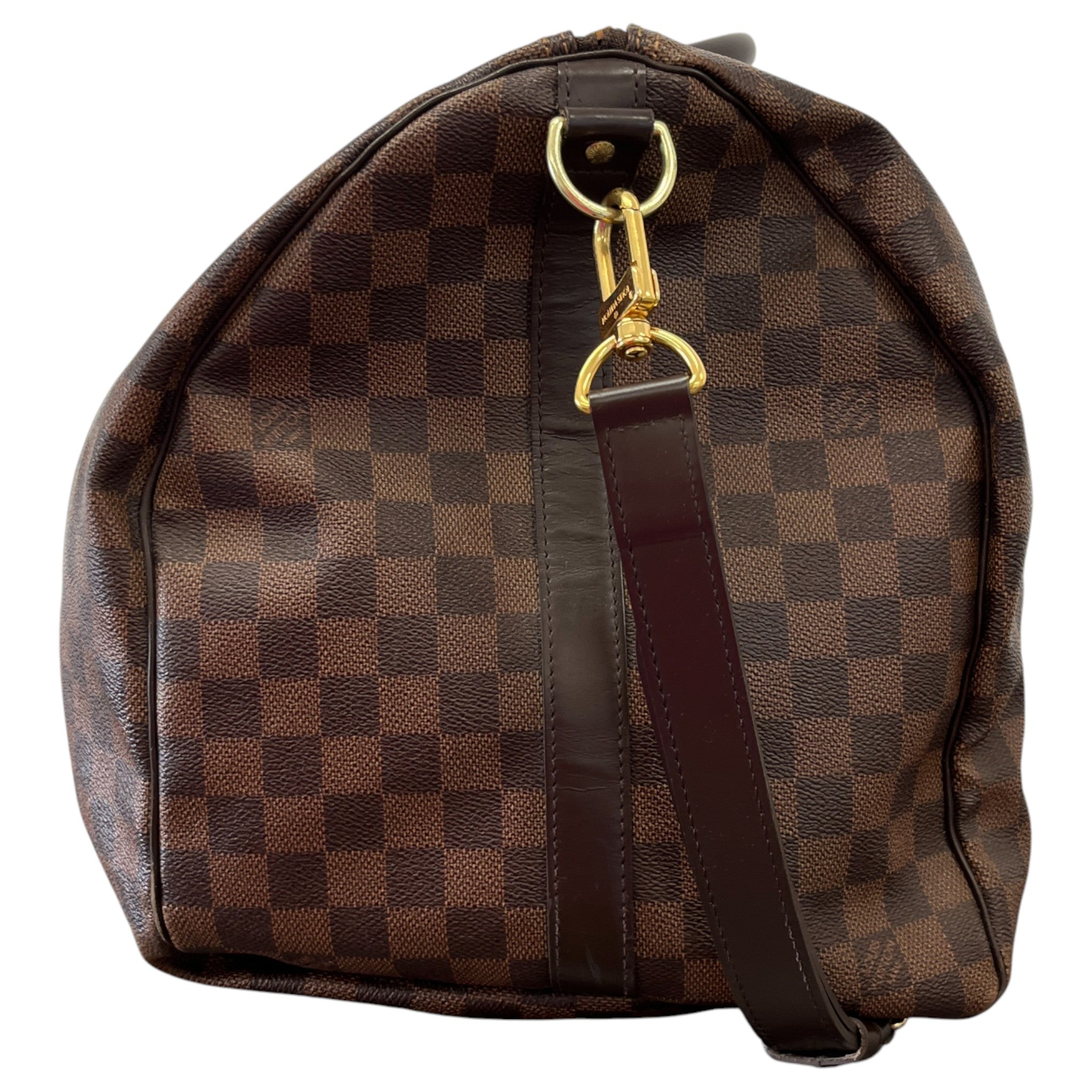 Men's Keepall Bandoulière 55 Damier Ebene Bag Brown