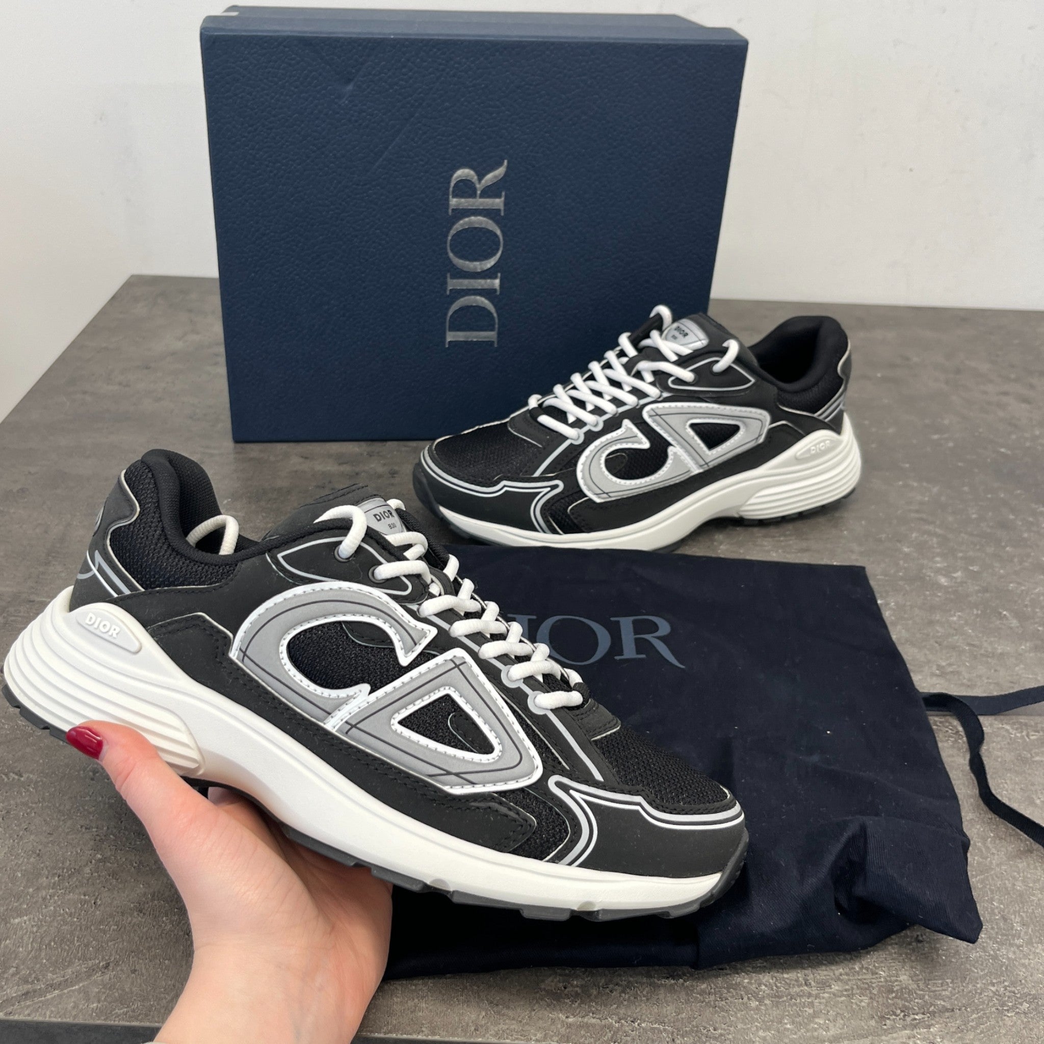 Men's B30 Low Trainers Black Size EU 40 / UK 6