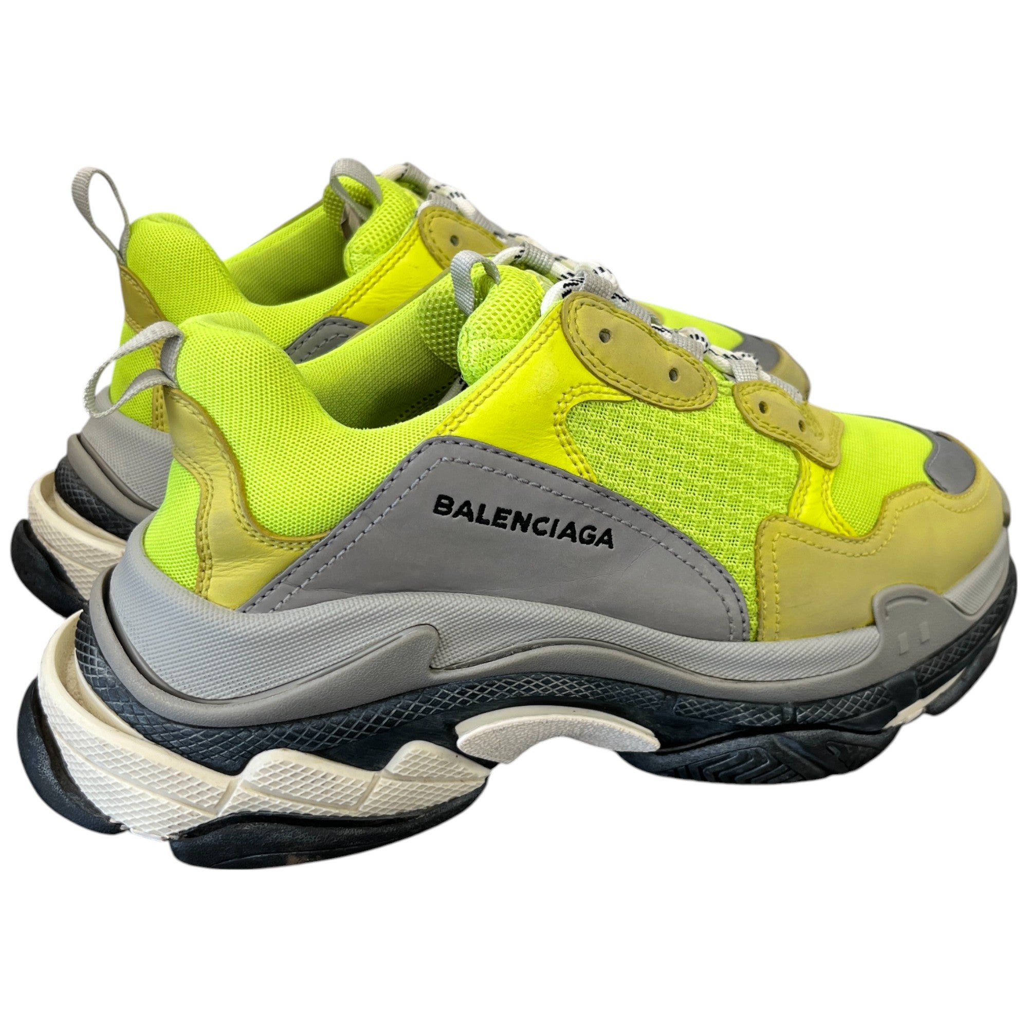 Men's Neon Triple S Low Trainers Green Size EU 41 / UK 7