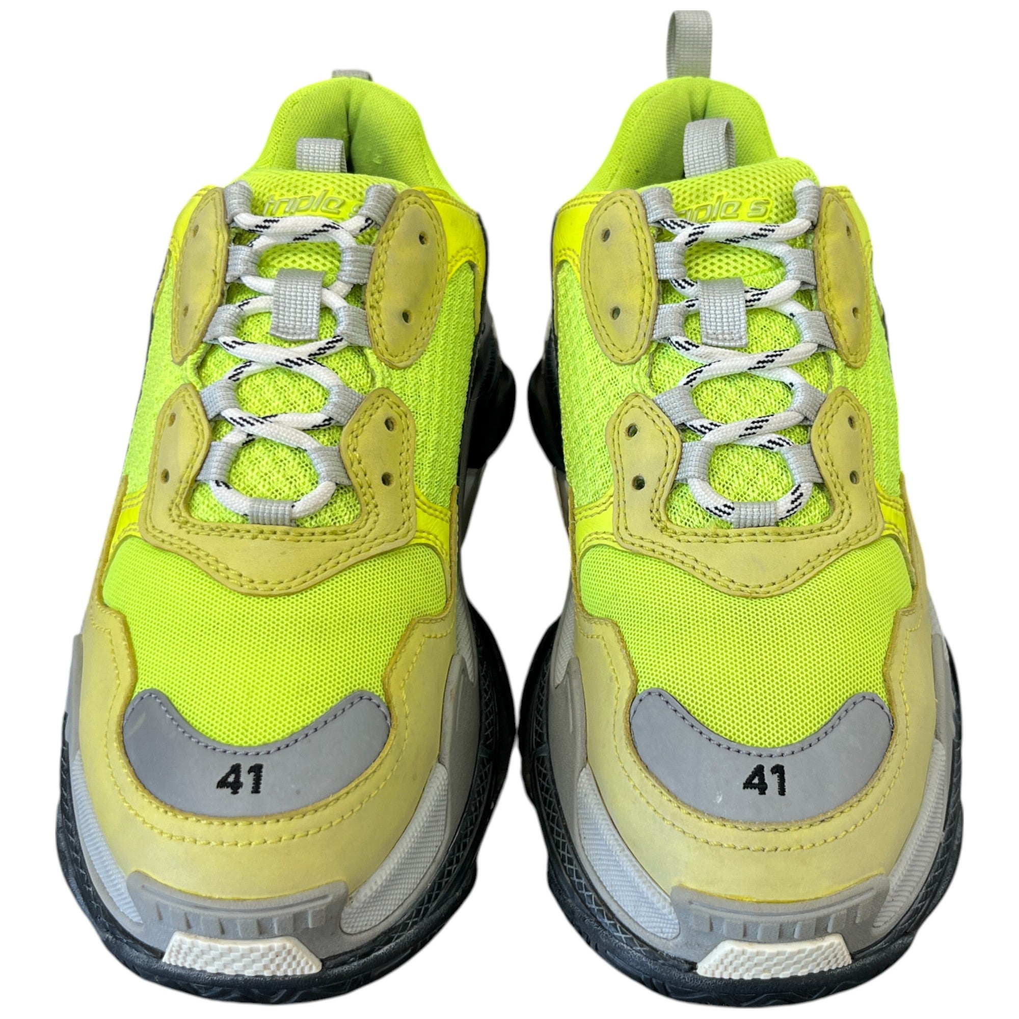 Men's Neon Triple S Low Trainers Green Size EU 41 / UK 7