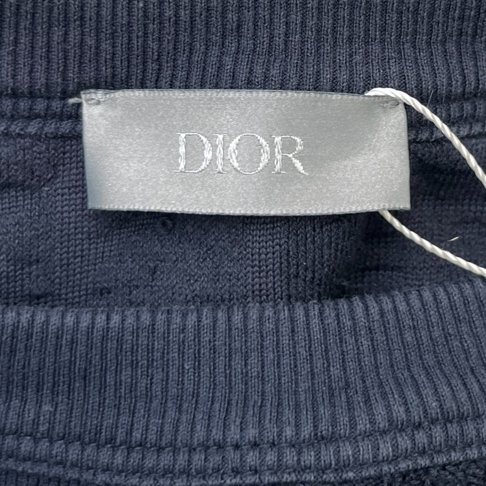 Men's Oblique Towelling T-Shirt Navy Size S