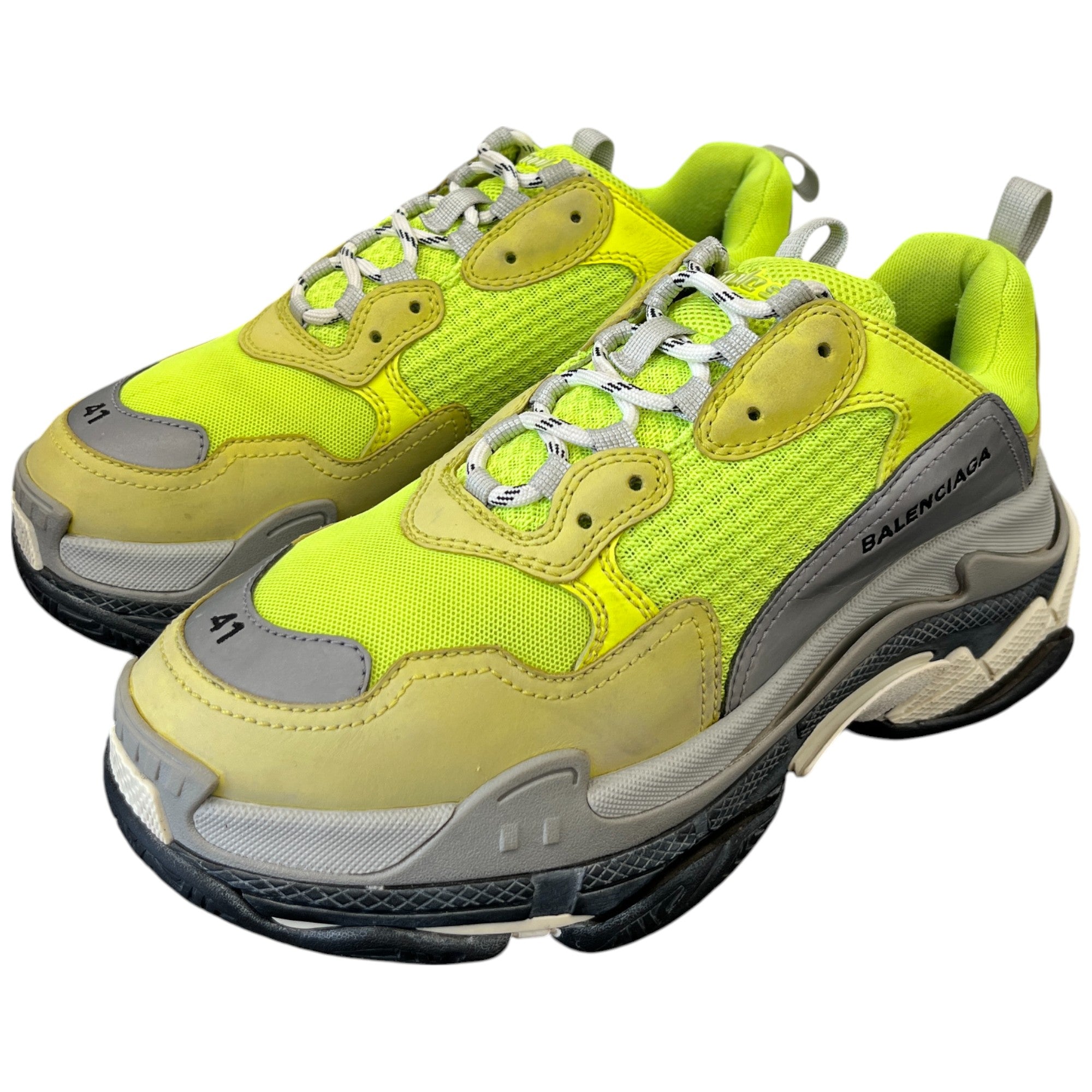 Men's Neon Triple S Low Trainers Green Size EU 41 / UK 7