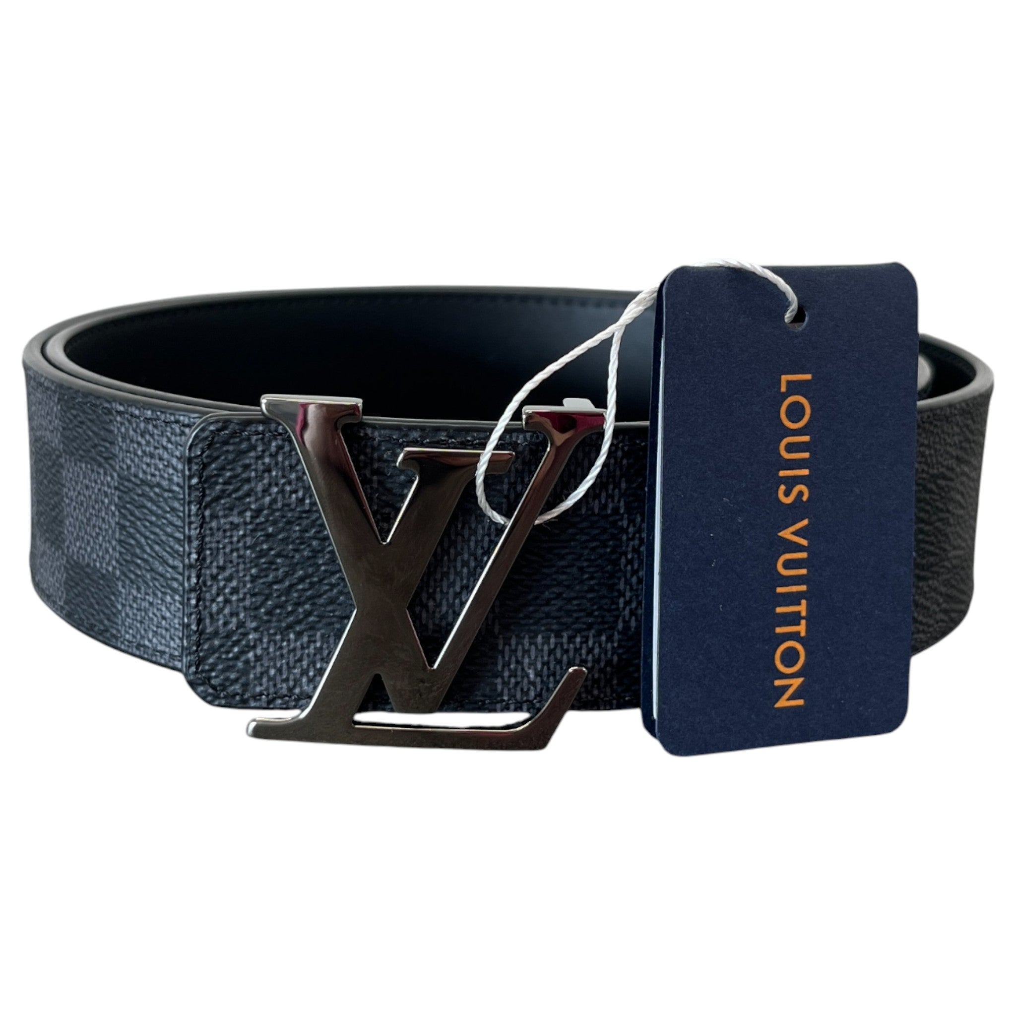 Men's Lv Reversible Belt Black Size Waist 42"