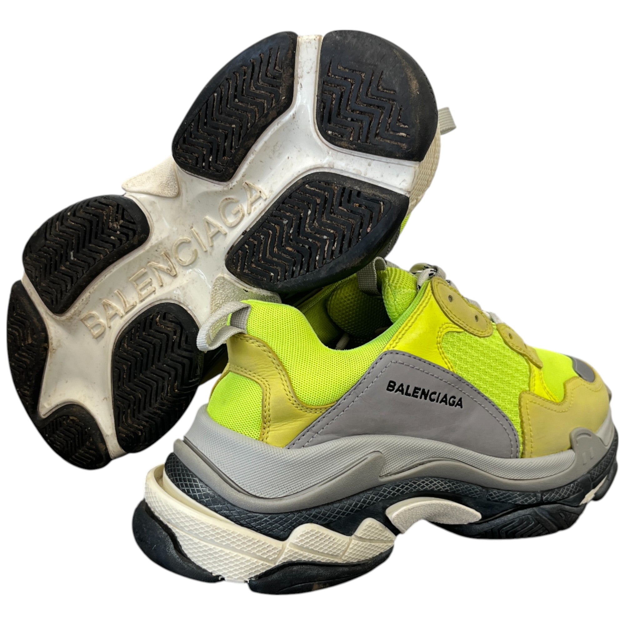 Men's Neon Triple S Low Trainers Green Size EU 41 / UK 7