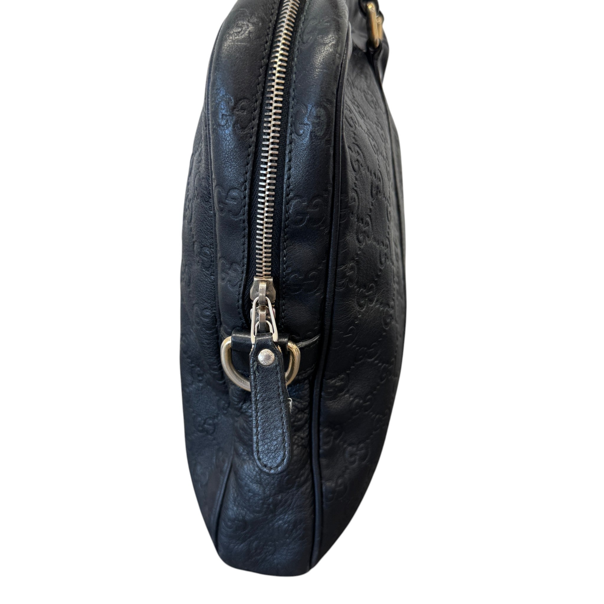 Men's Embossed Gg Briefcase Bag Black