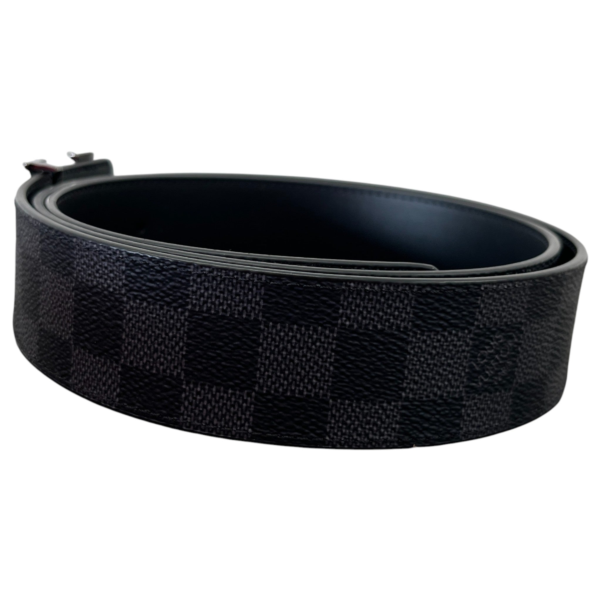 Men's Lv Reversible Belt Black Size Waist 42"