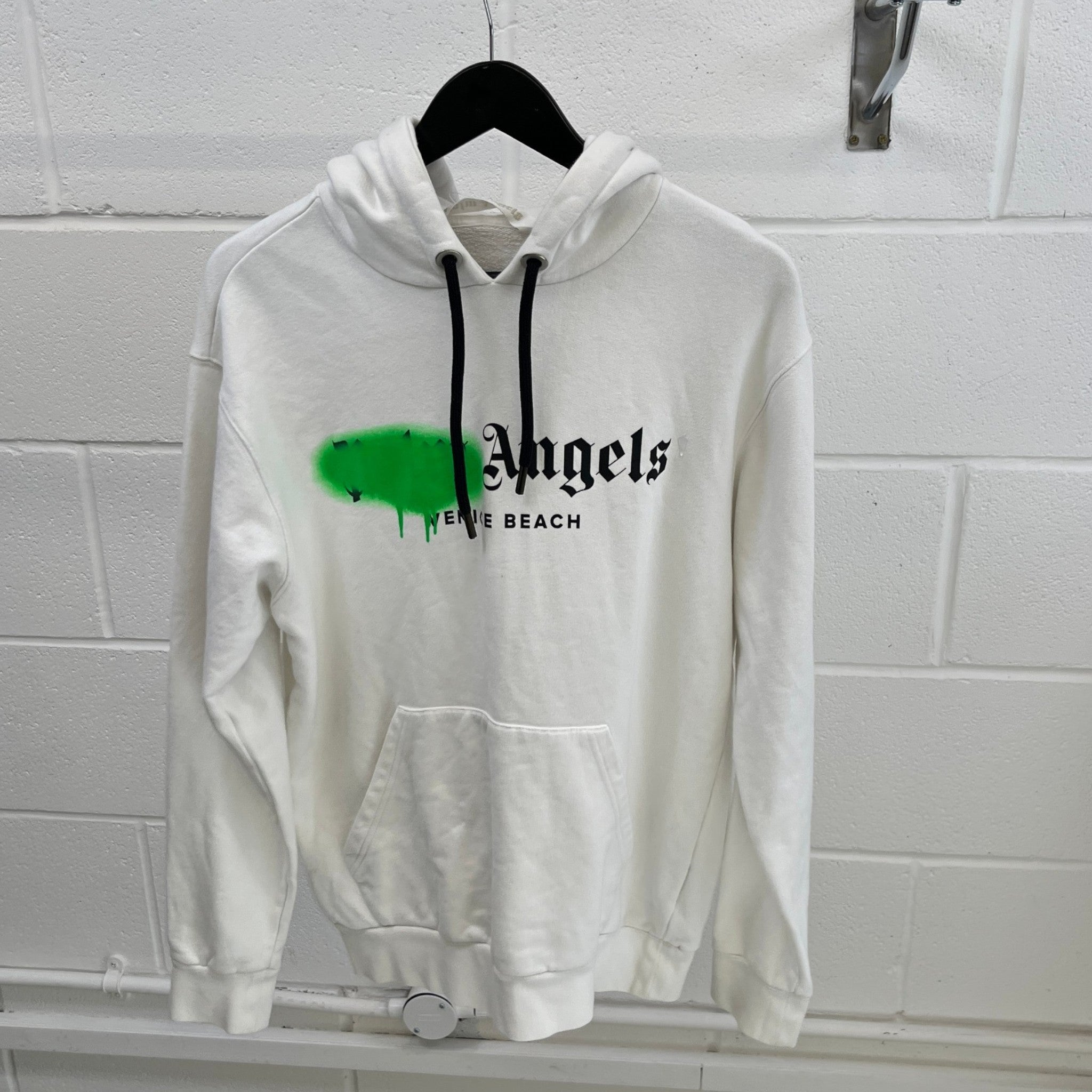 Men's Venice Beach Sprayed Hoodie White Size XS