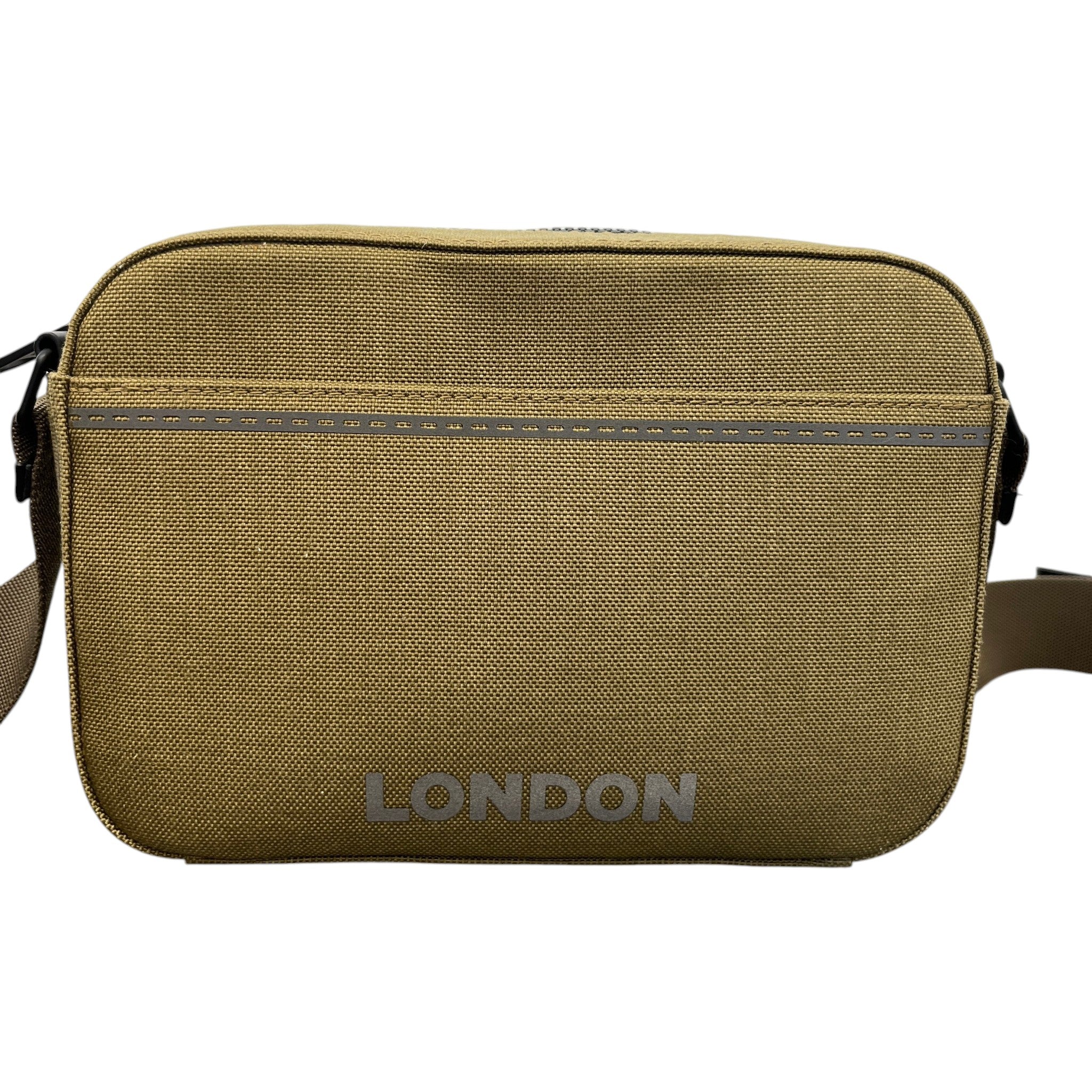 Men's Horseferry Print Nylon Crossbody Bag Khaki