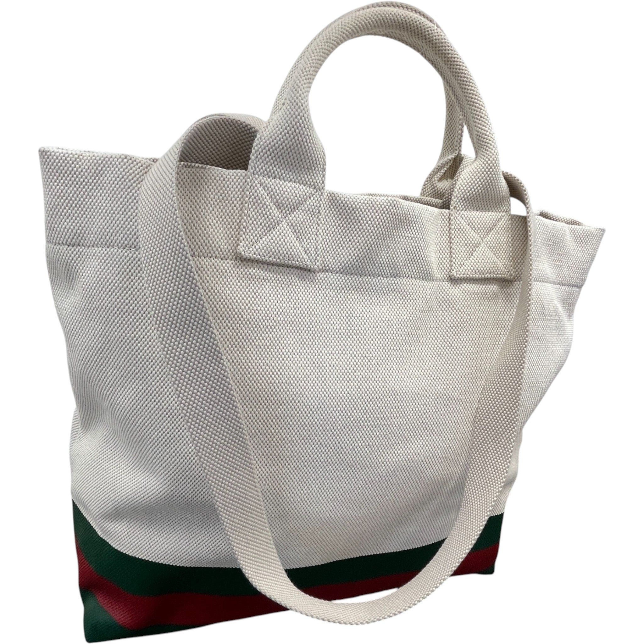 Men's Embossed Logo Tote Bag Beige