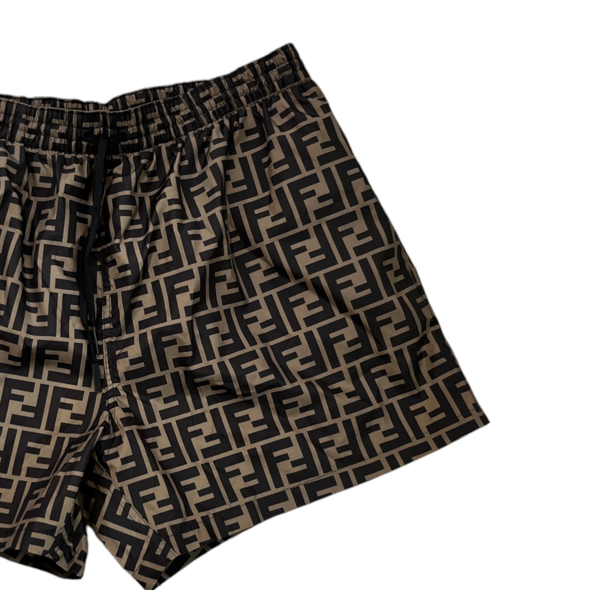 Men's Zucca Monogram Swim Shorts Beige Size W34 / IT 50