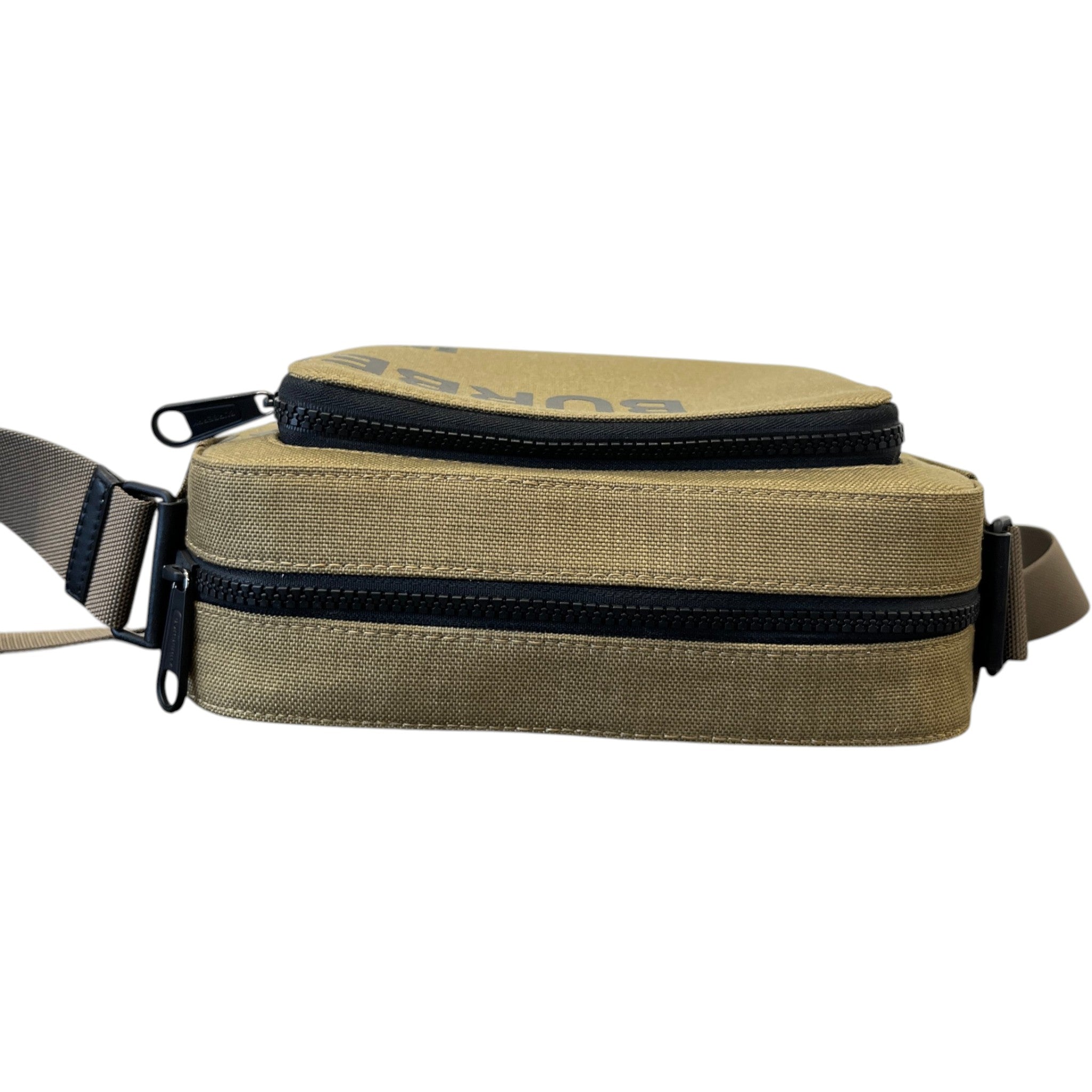 Men's Horseferry Print Nylon Crossbody Bag Khaki