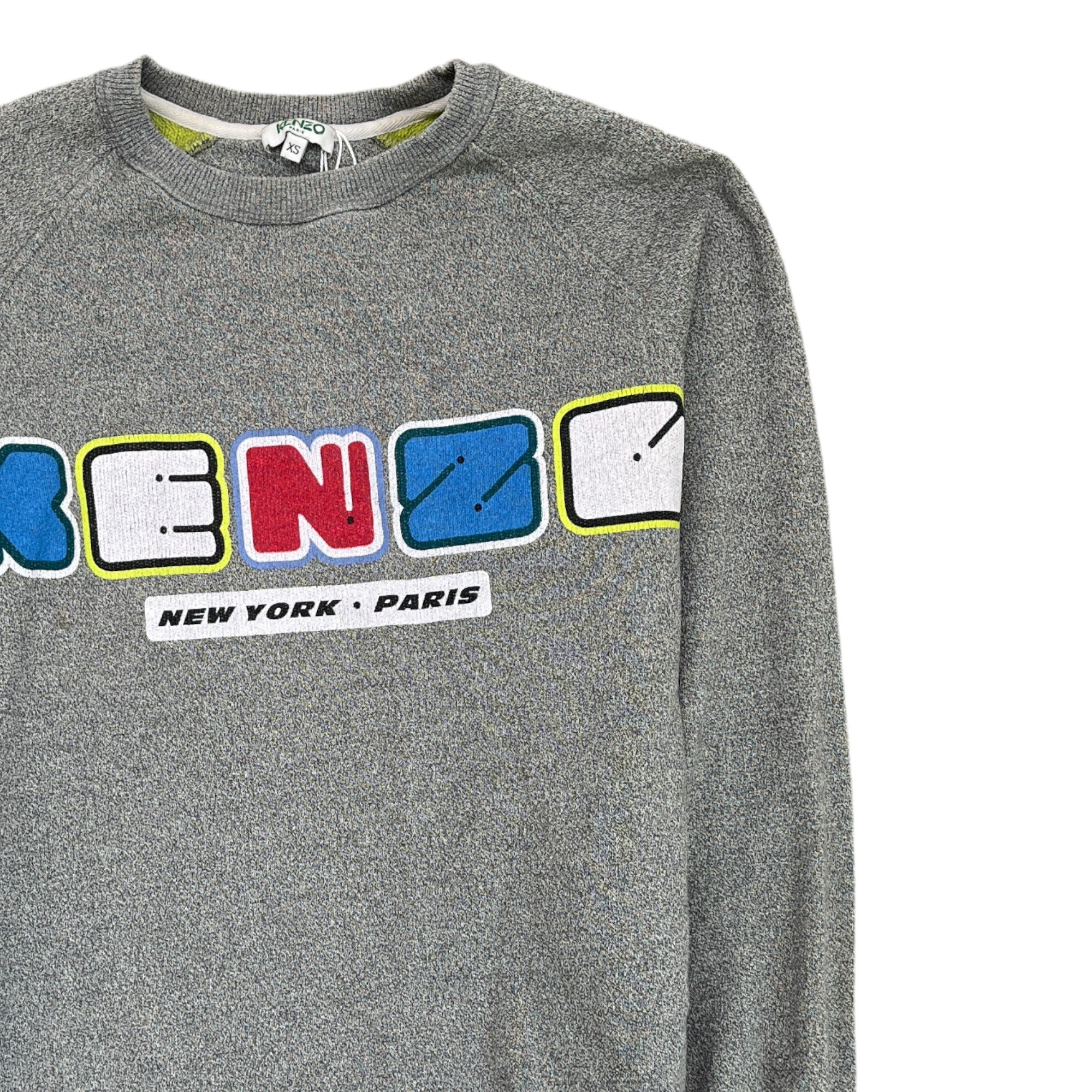 Men's Logo Print Sweatshirt Grey Size XS