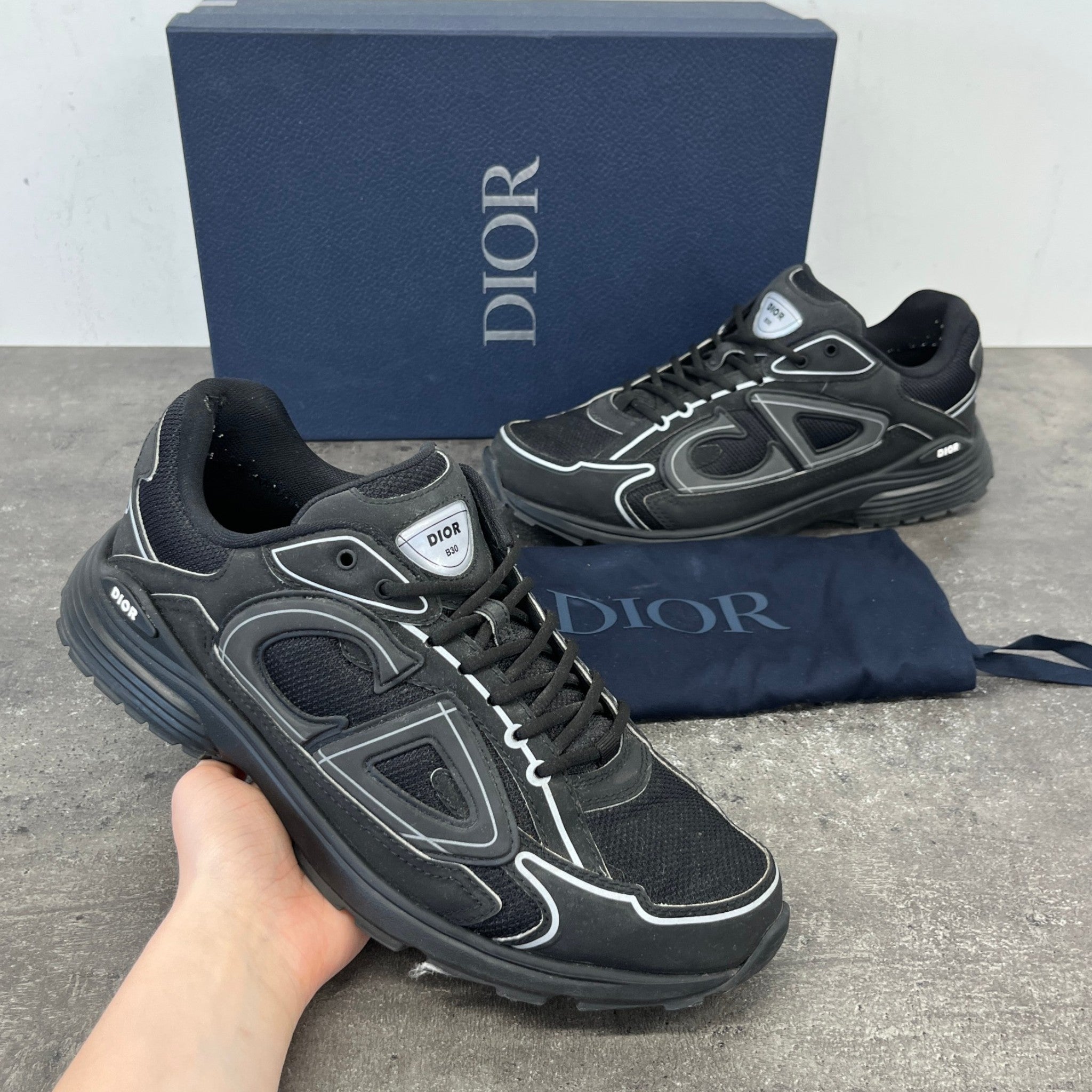 Men's B30 Low Trainers Black Size EU 45 / UK 11