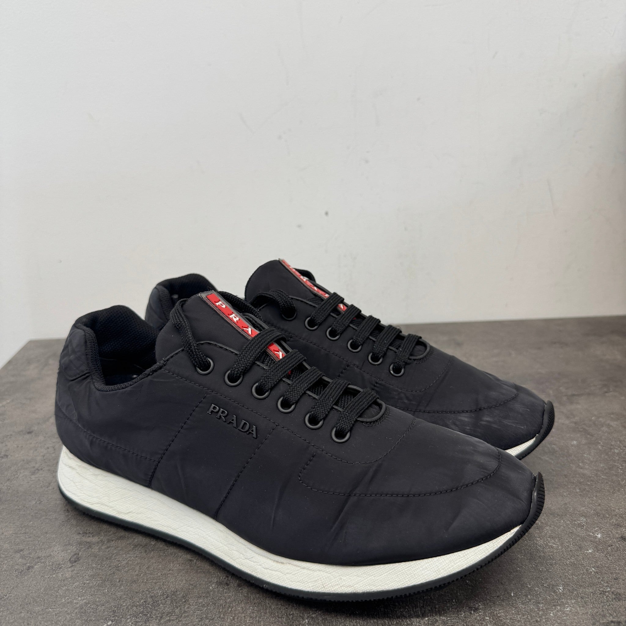 Men's Lina Rossa Runner Low Trainers Black Size EU 42 / UK 8