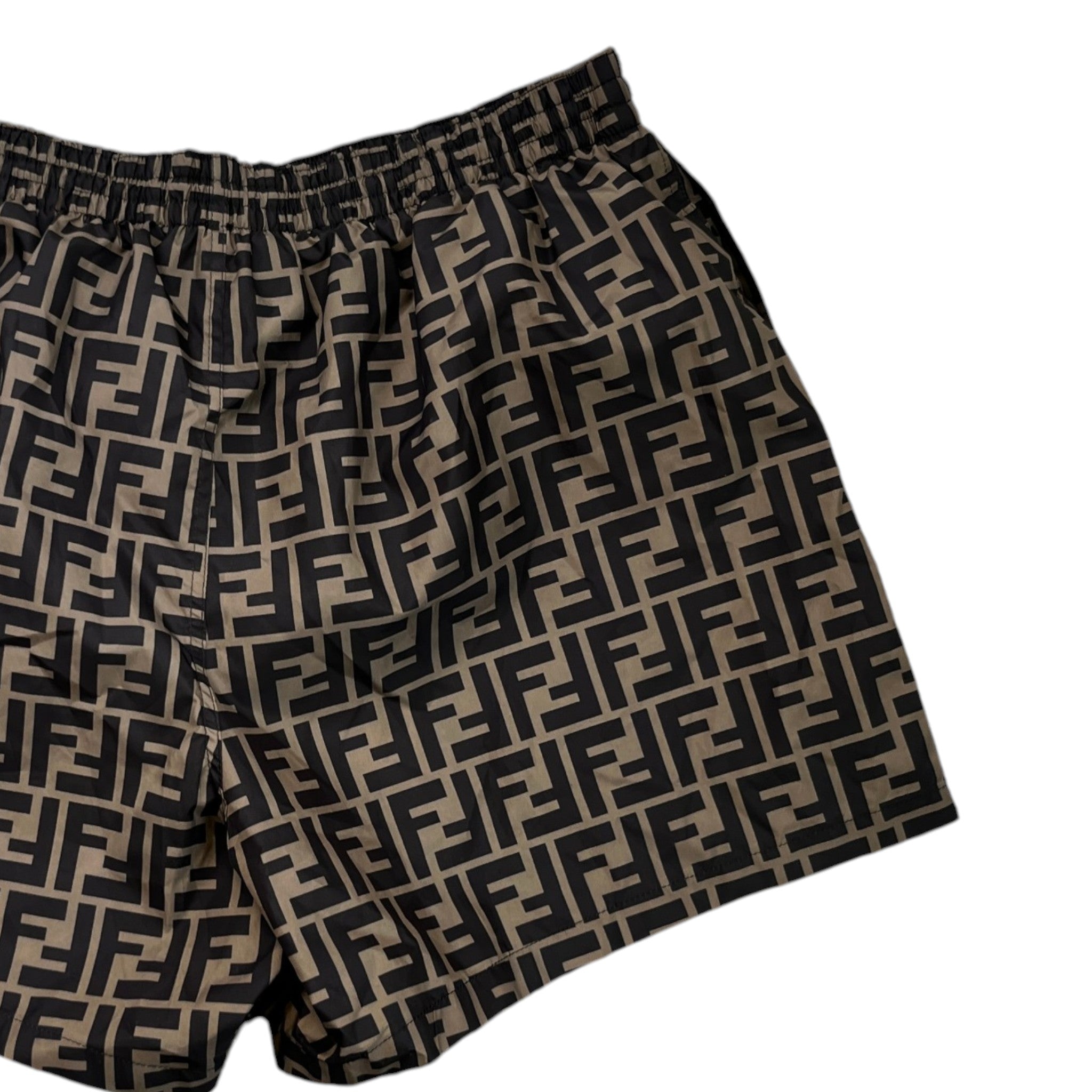 Men's Zucca Monogram Swim Shorts Beige Size W34 / IT 50