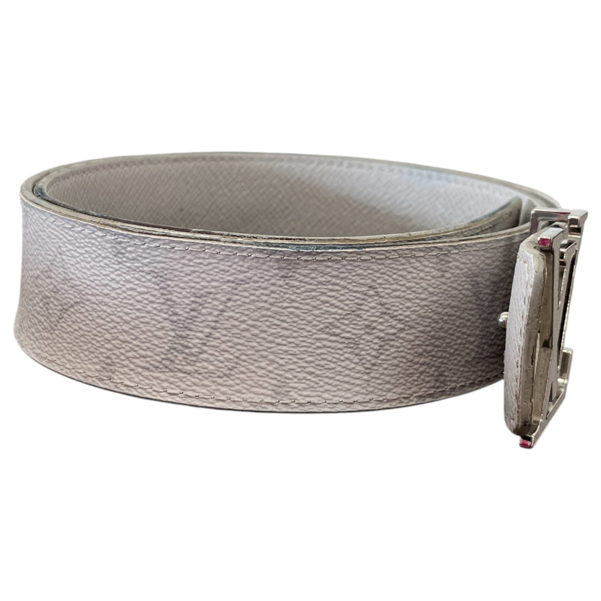 Men's Monogram Reversible Lv Initials Belt White