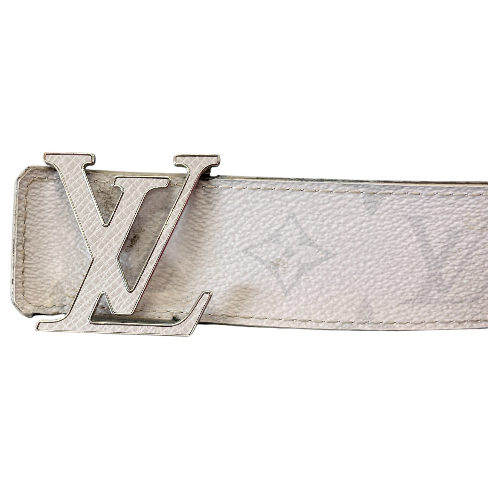 Men's Monogram Reversible Lv Initials Belt White