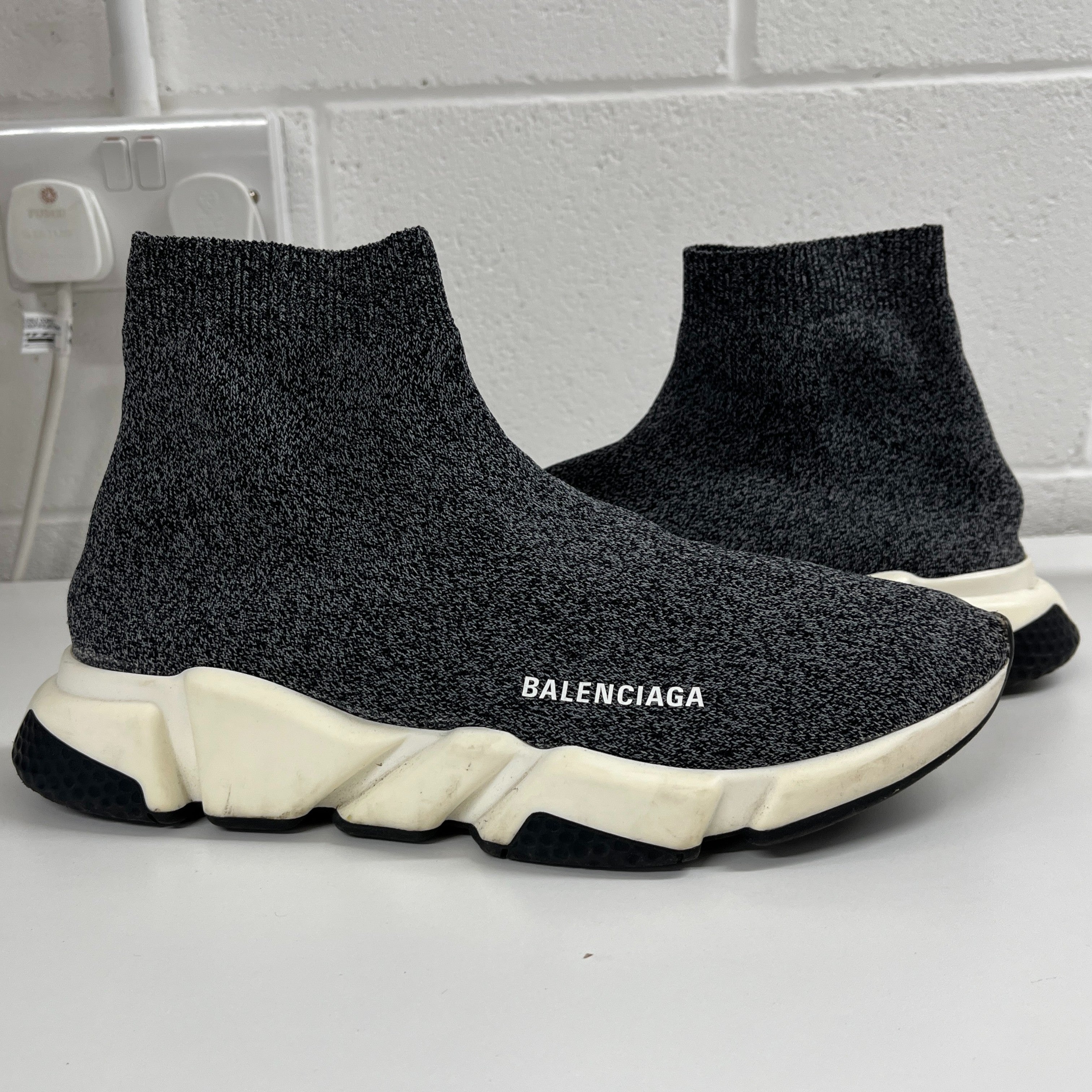 Men's Speed Sock High Trainers Grey Size EU 44 / UK 10