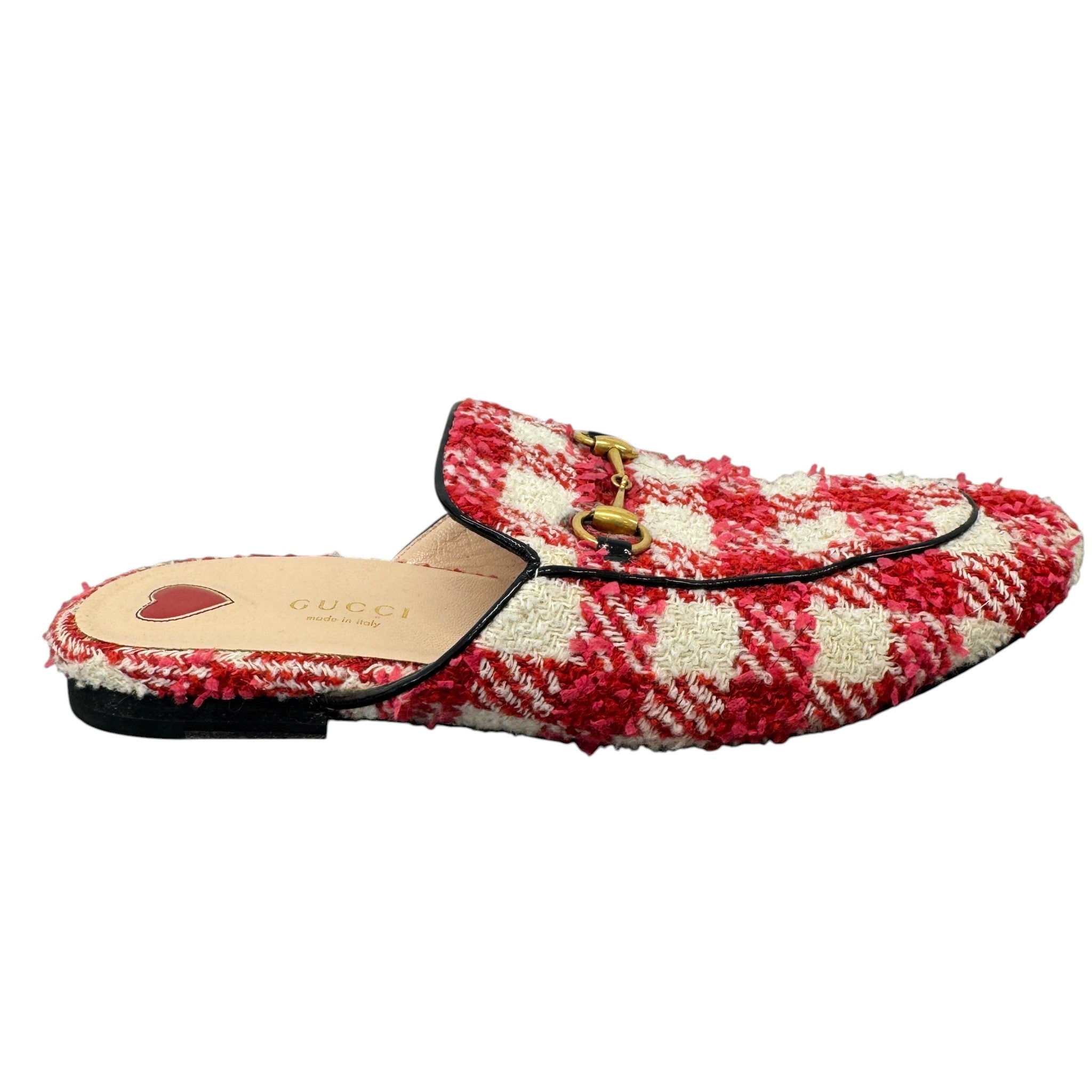 Women's Princetown Tweed Low Trainers Red Size EU 38.5 / UK 5.5