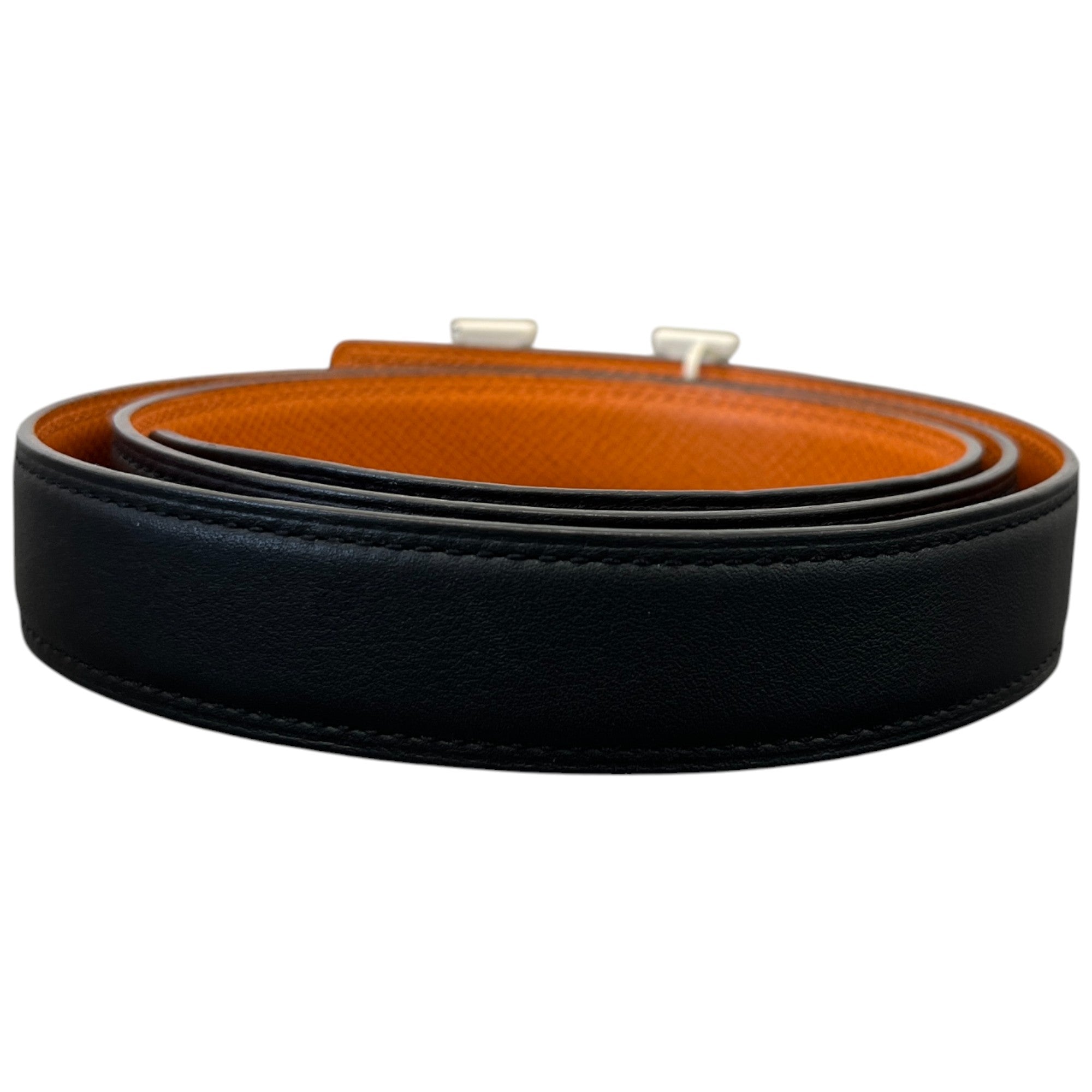 Women's Reversible H Belt Black Size Waist 28"