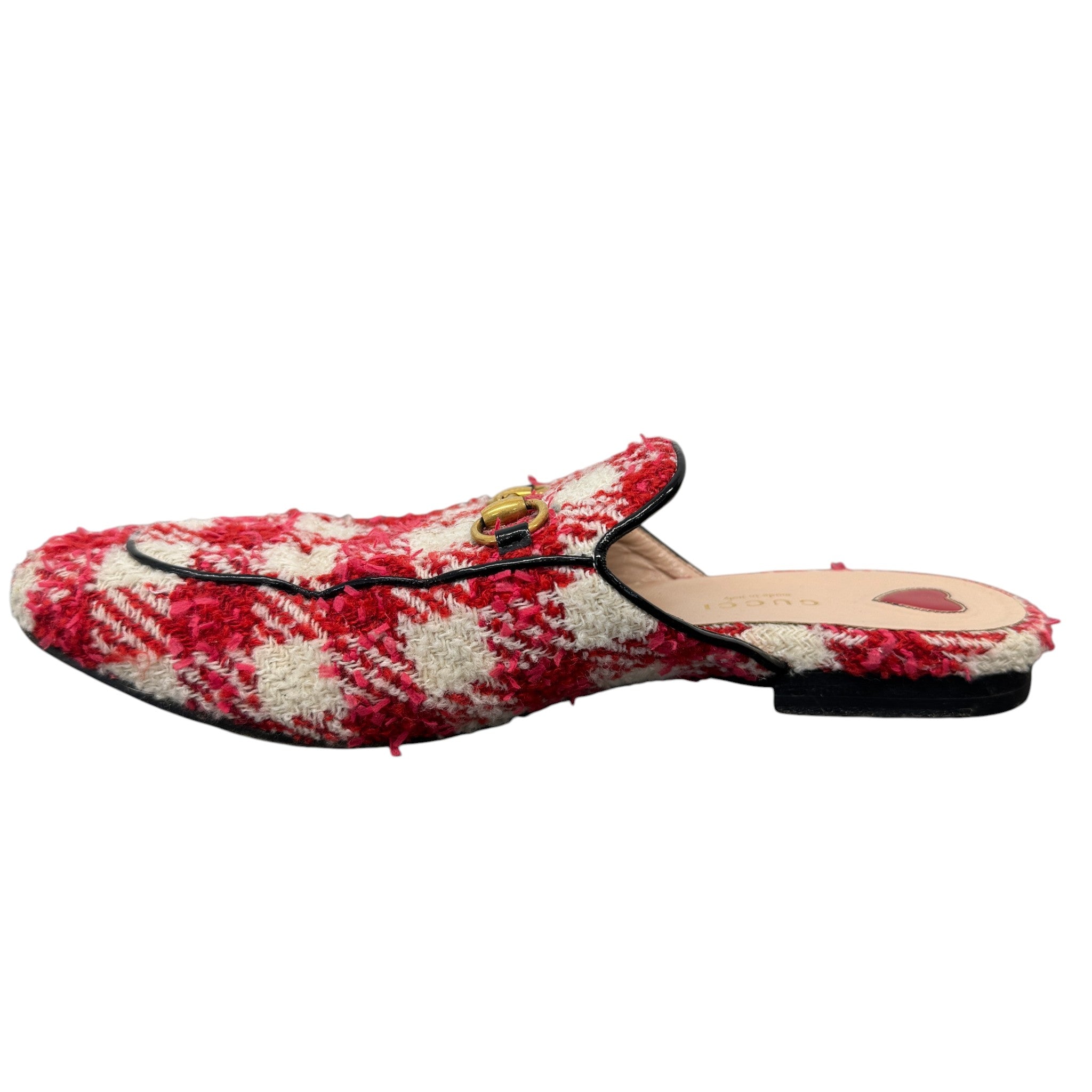 Women's Princetown Tweed Low Trainers Red Size EU 38.5 / UK 5.5