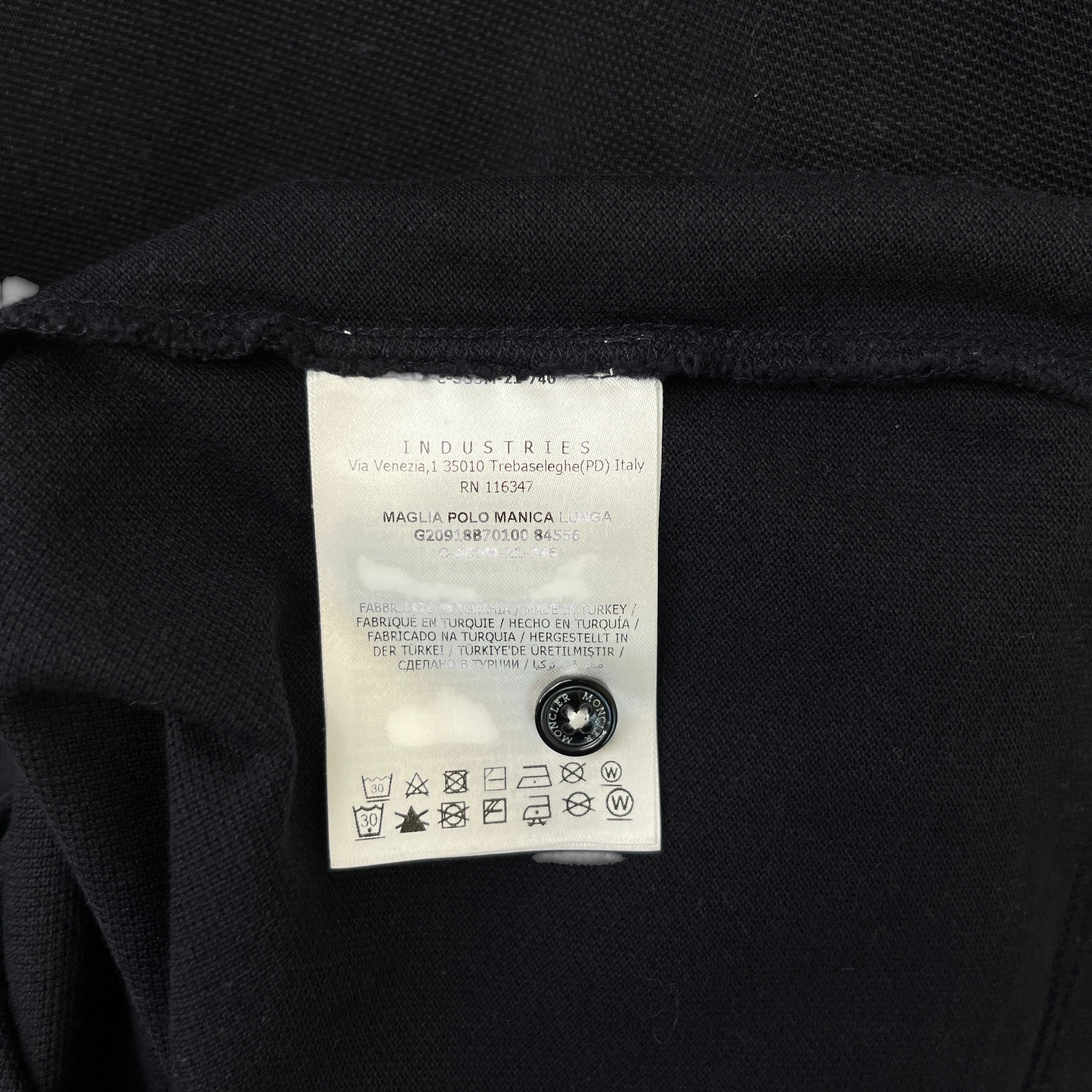 Men's Maglia Polo Shirt Navy Size M