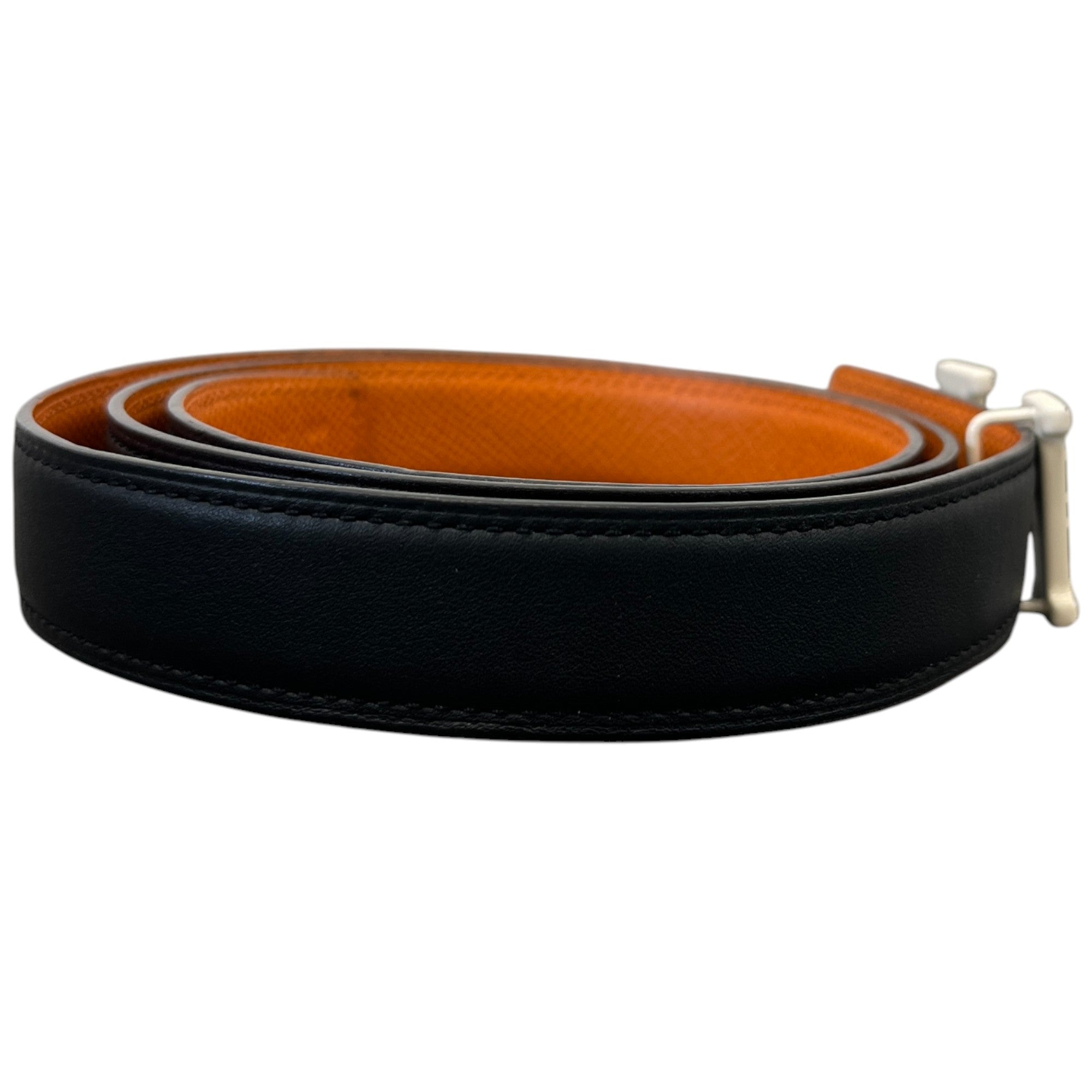 Women's Reversible H Belt Black Size Waist 28"