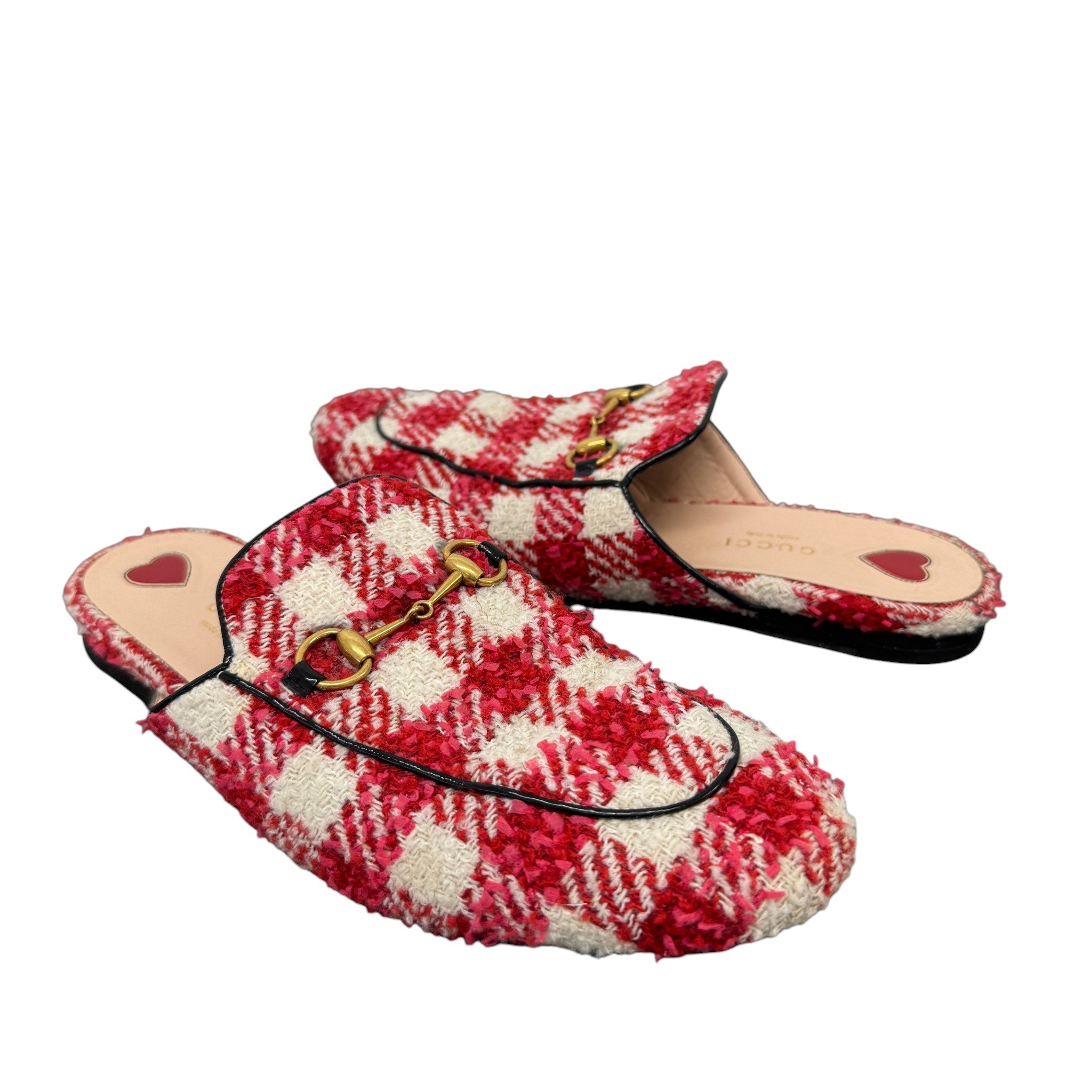 Women's Princetown Tweed Low Trainers Red Size EU 38.5 / UK 5.5