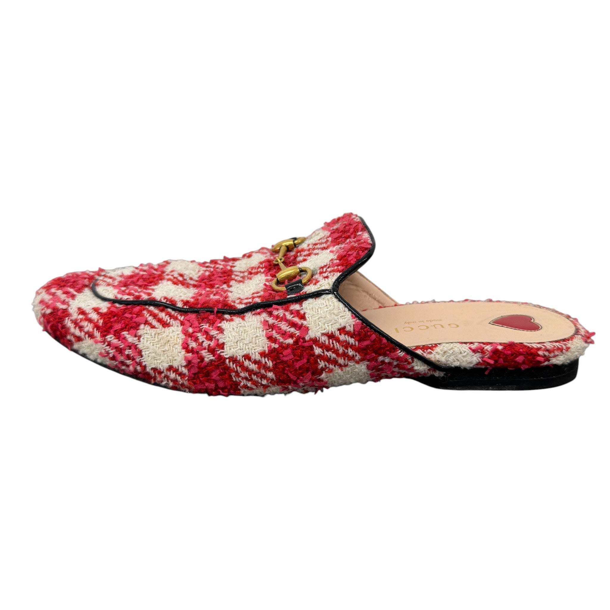 Women's Princetown Tweed Low Trainers Red Size EU 38.5 / UK 5.5