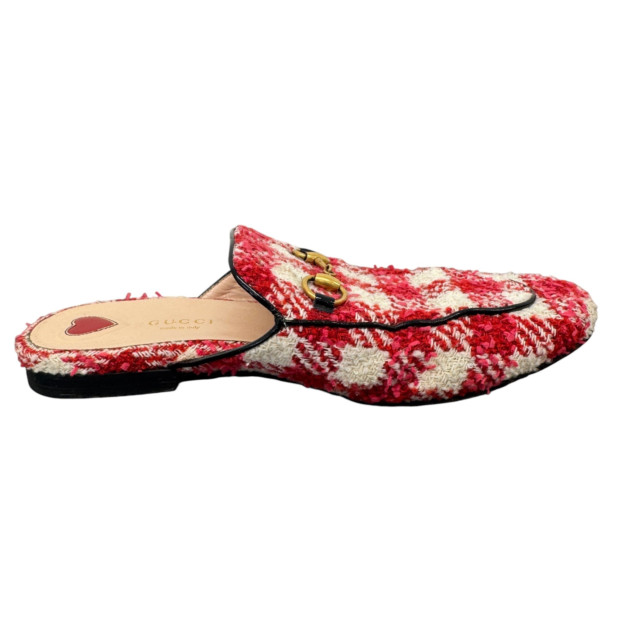 Women's Princetown Tweed Low Trainers Red Size EU 38.5 / UK 5.5