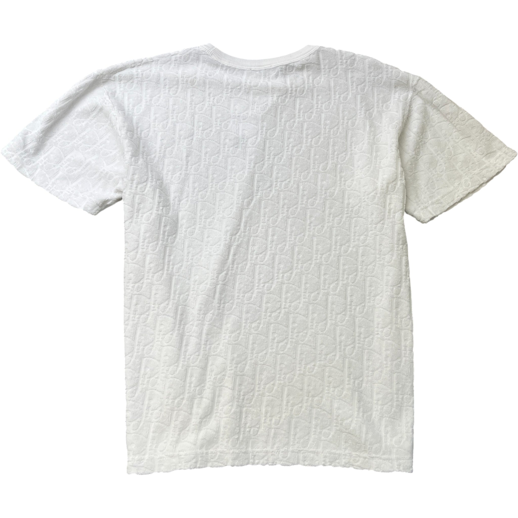 Men's Oblique Towelling T-Shirt White Size M