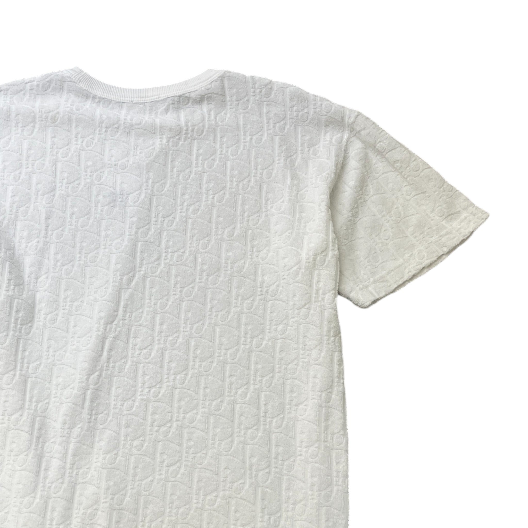 Men's Oblique Towelling T-Shirt White Size M