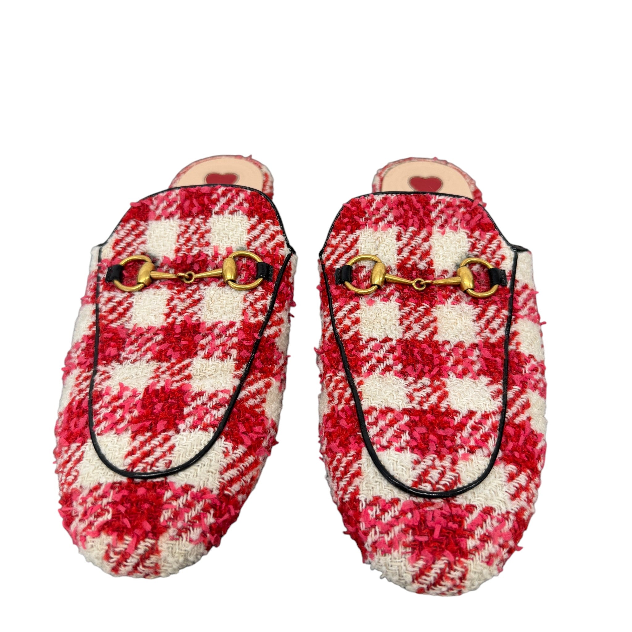 Women's Princetown Tweed Low Trainers Red Size EU 38.5 / UK 5.5