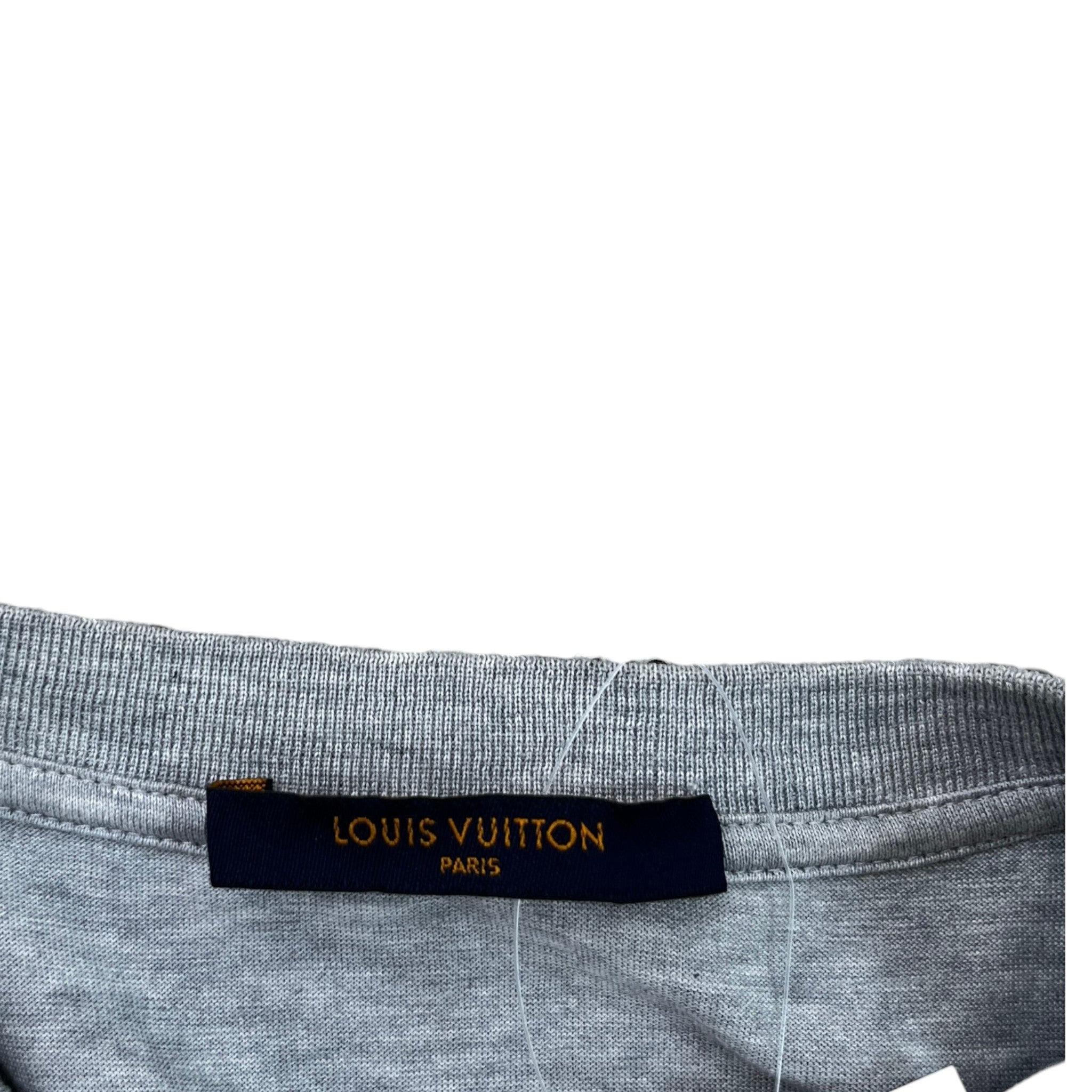 Men's Embroidered Logo T-Shirt Grey Size S