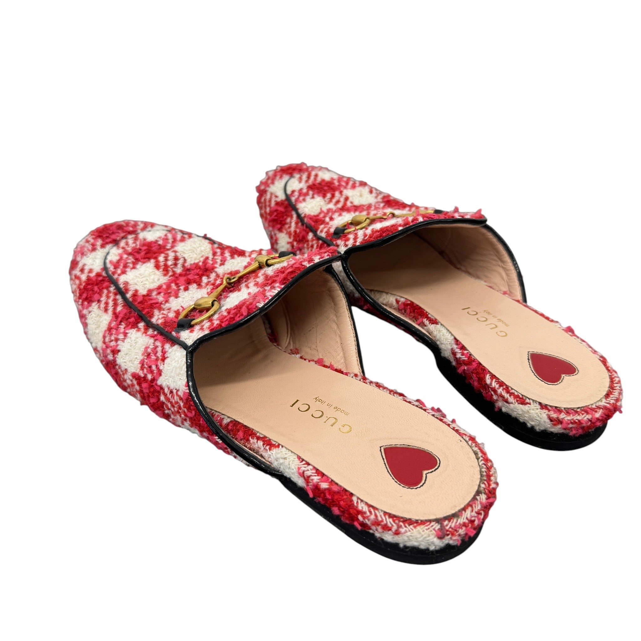 Women's Princetown Tweed Low Trainers Red Size EU 38.5 / UK 5.5