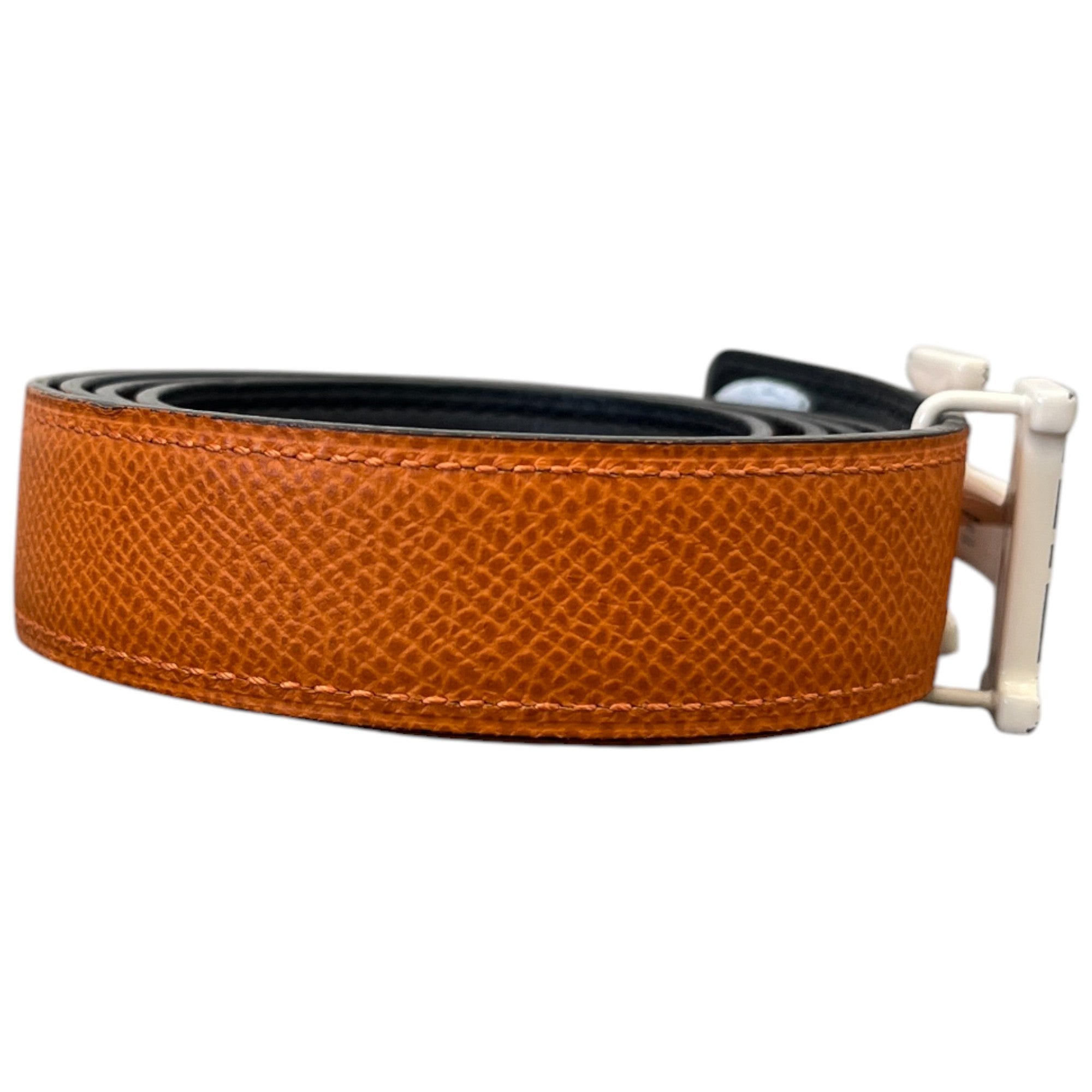 Women's Reversible H Belt Black Size Waist 28"