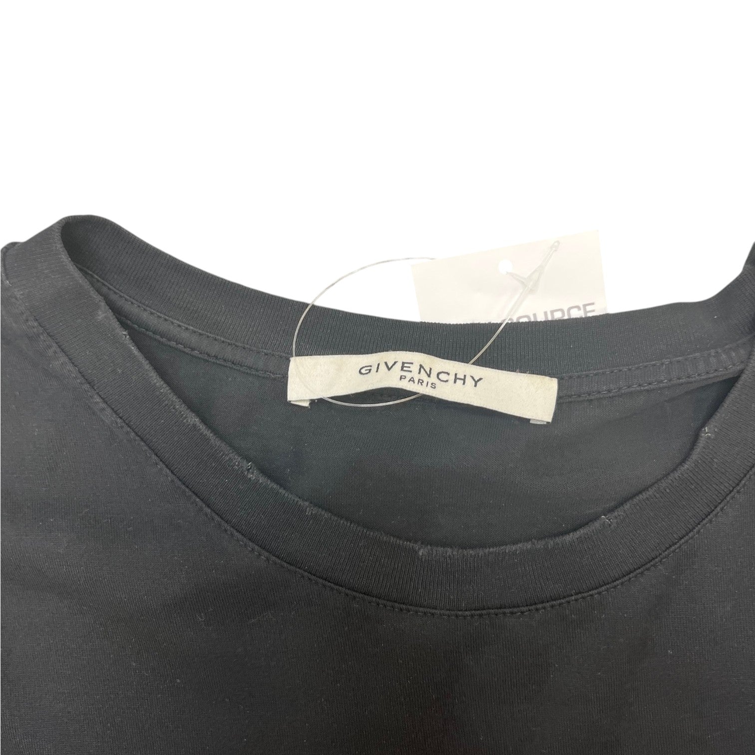Men's Glitch Logo Print T-Shirt Black Size XL