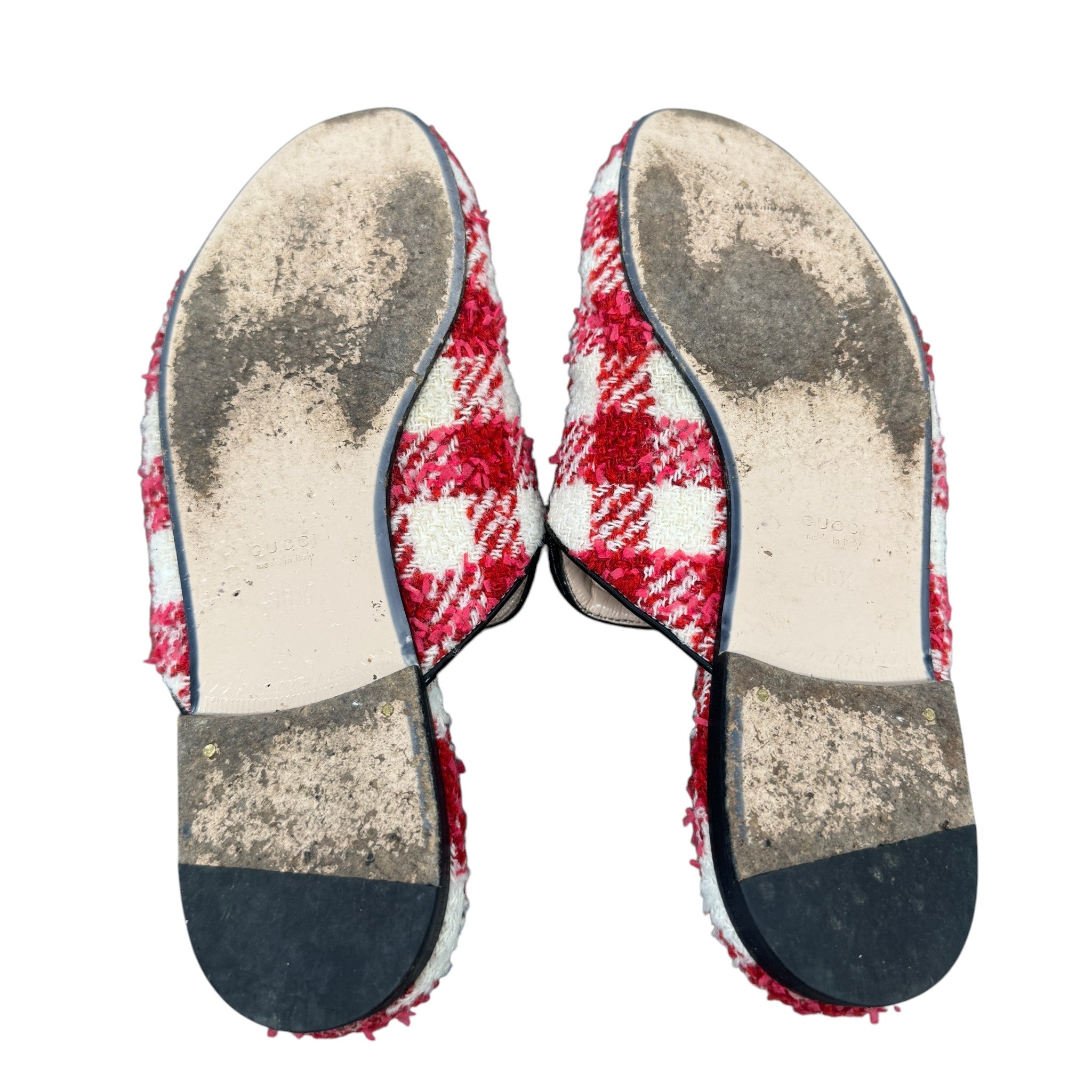 Women's Princetown Tweed Low Trainers Red Size EU 38.5 / UK 5.5