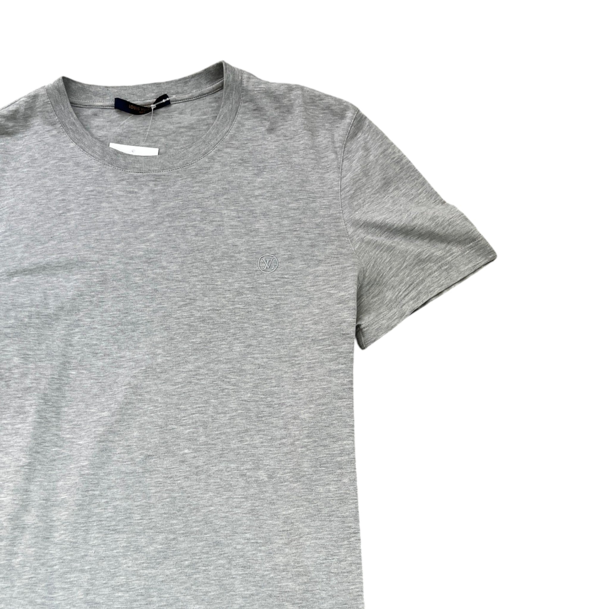 Men's Embroidered Logo T-Shirt Grey Size S