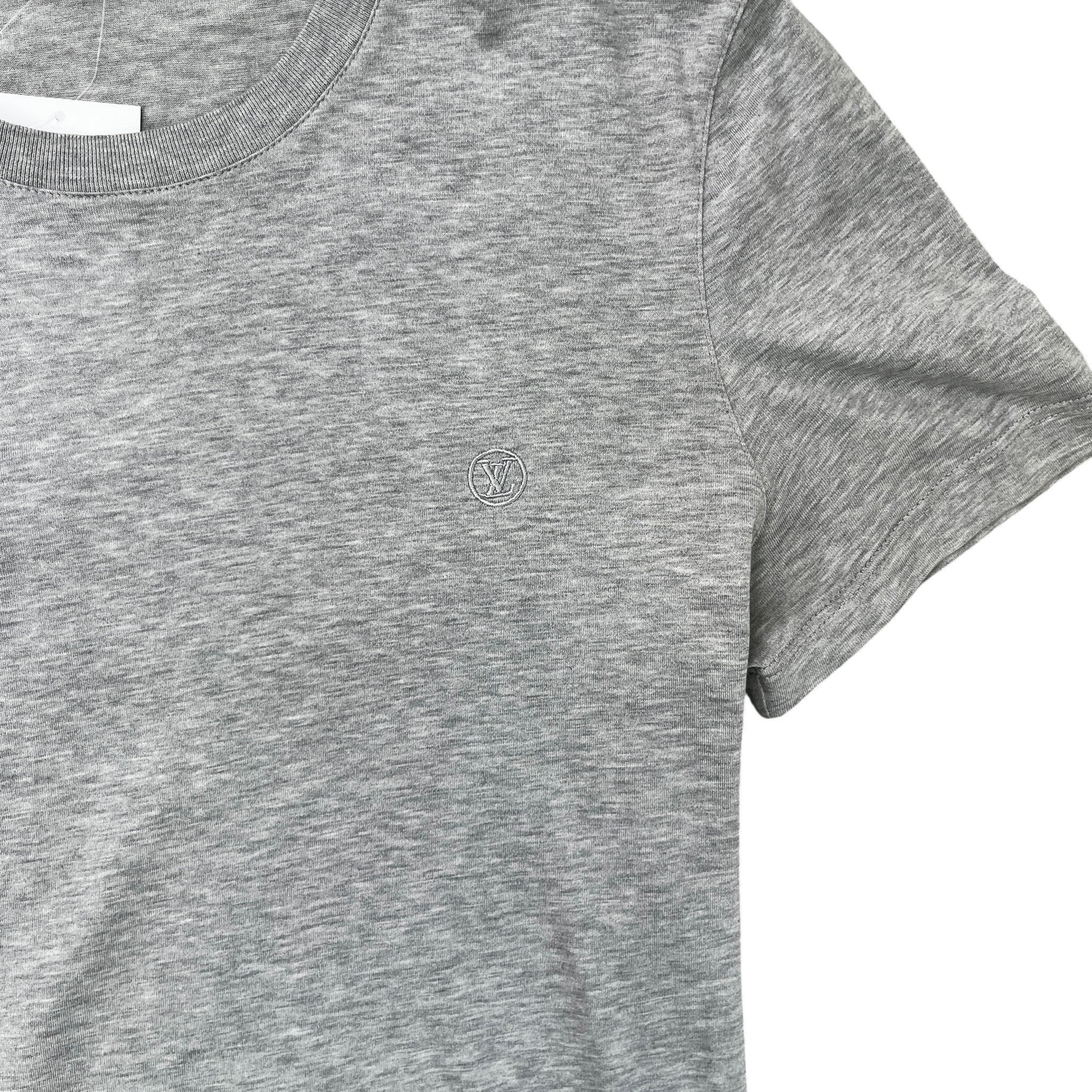 Men's Embroidered Logo T-Shirt Grey Size S