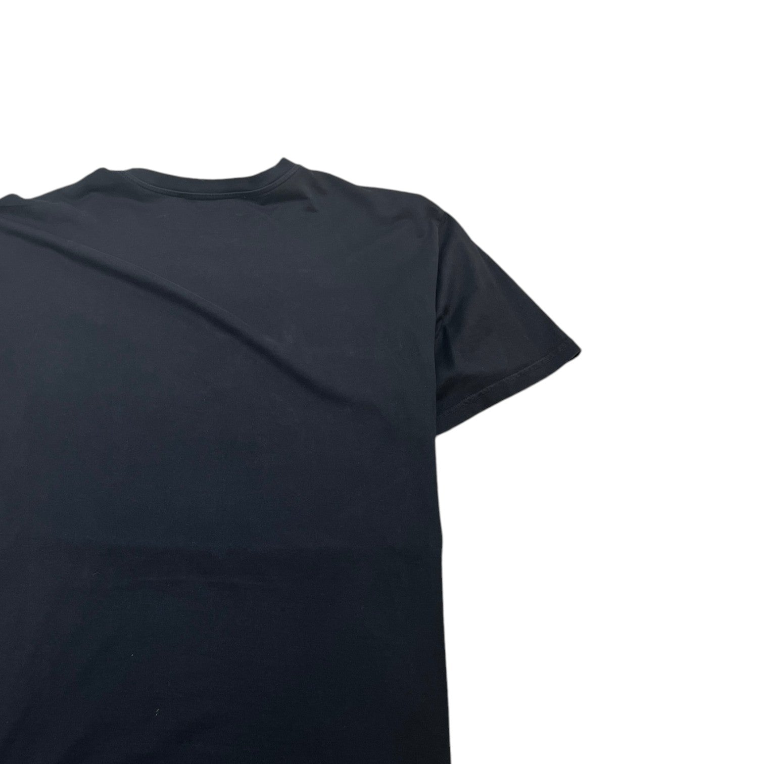 Men's Glitch Logo Print T-Shirt Black Size XL