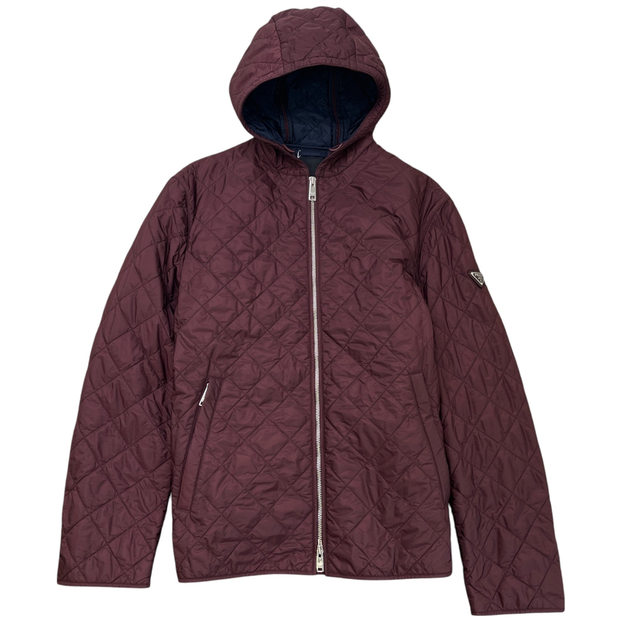 Men's Plaque Logo Jacket Burgundy Size IT 46 / S