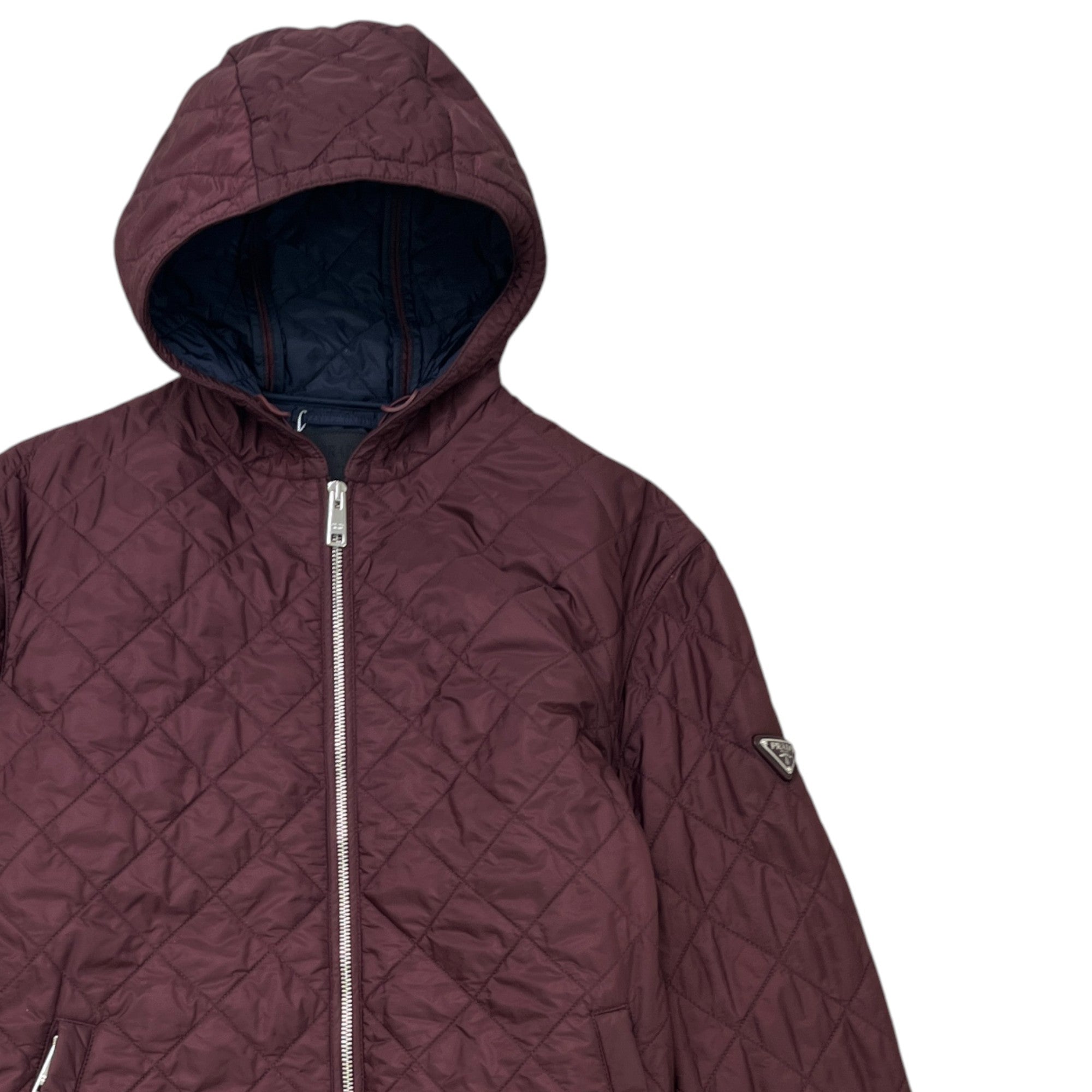 Men's Plaque Logo Jacket Burgundy Size IT 46 / S