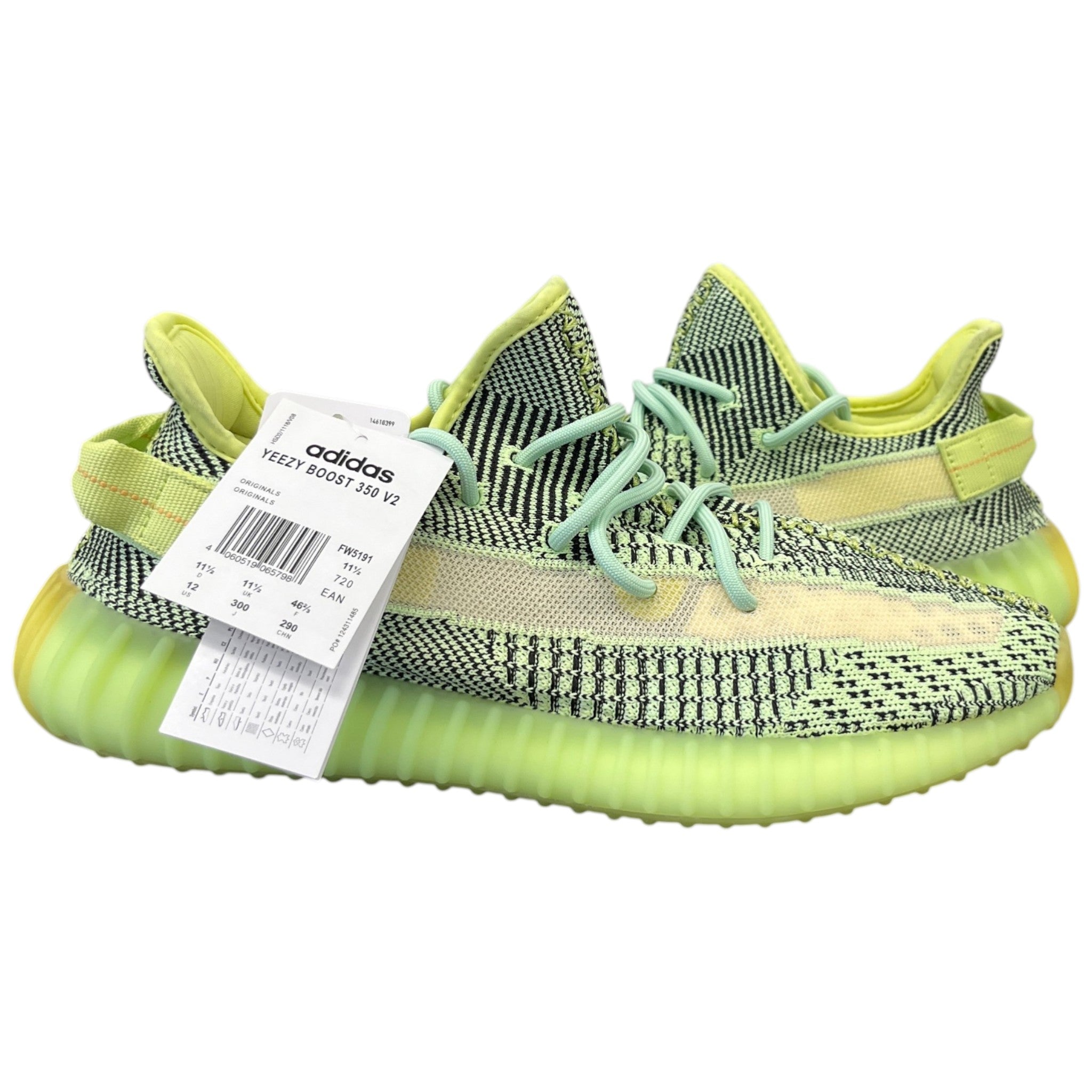 Men's Boost 350 V2 Low Trainers Green Size EU 45.5 / UK 11.5