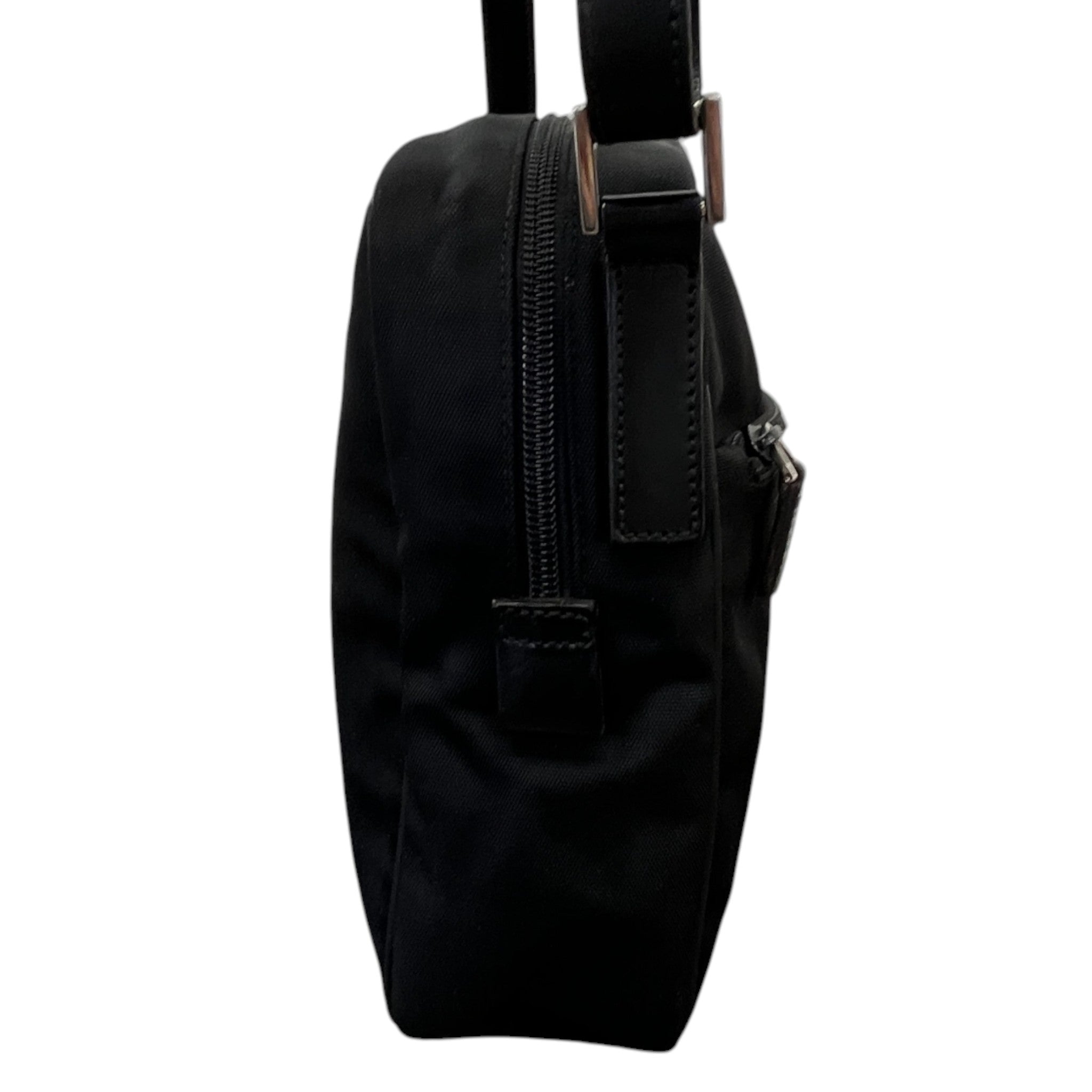 Nylon Canvas Crossbody Bag Black
