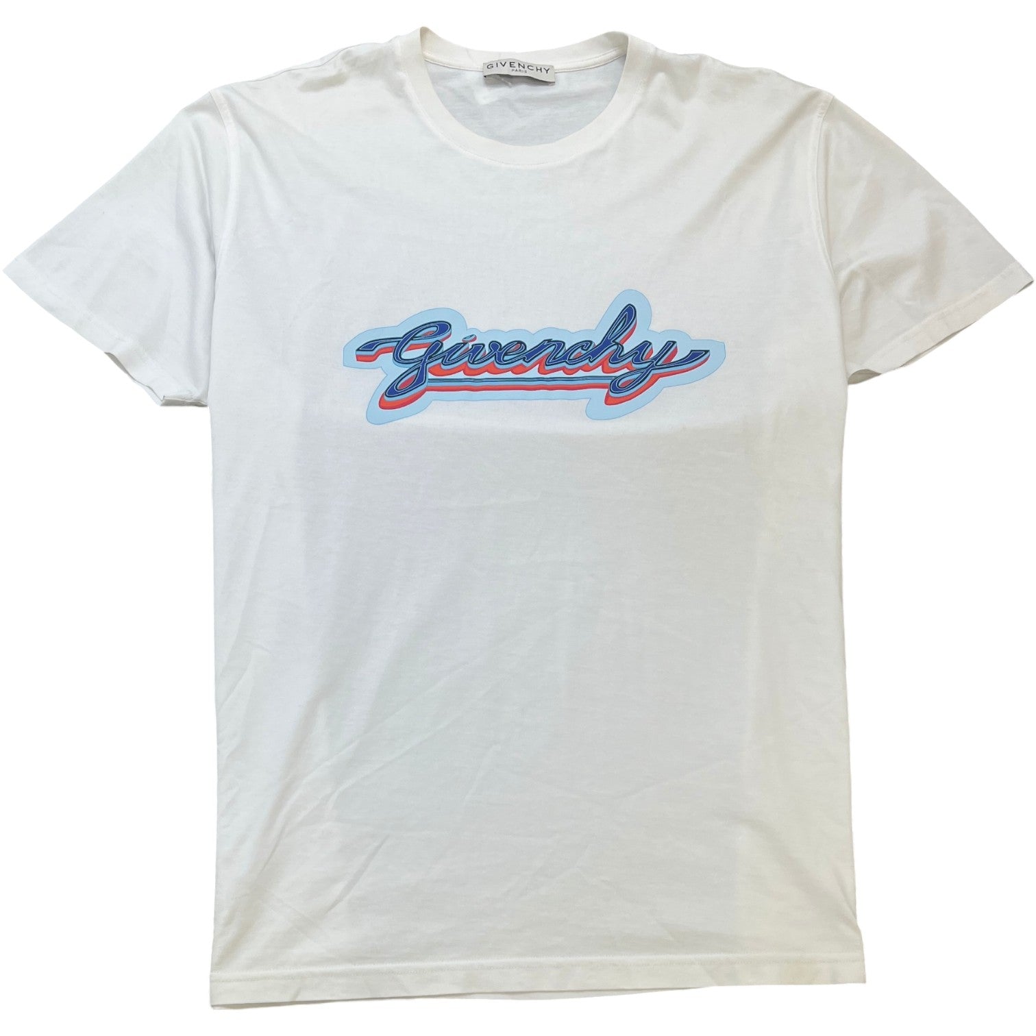 Men's Logo Print T-Shirt White Size L