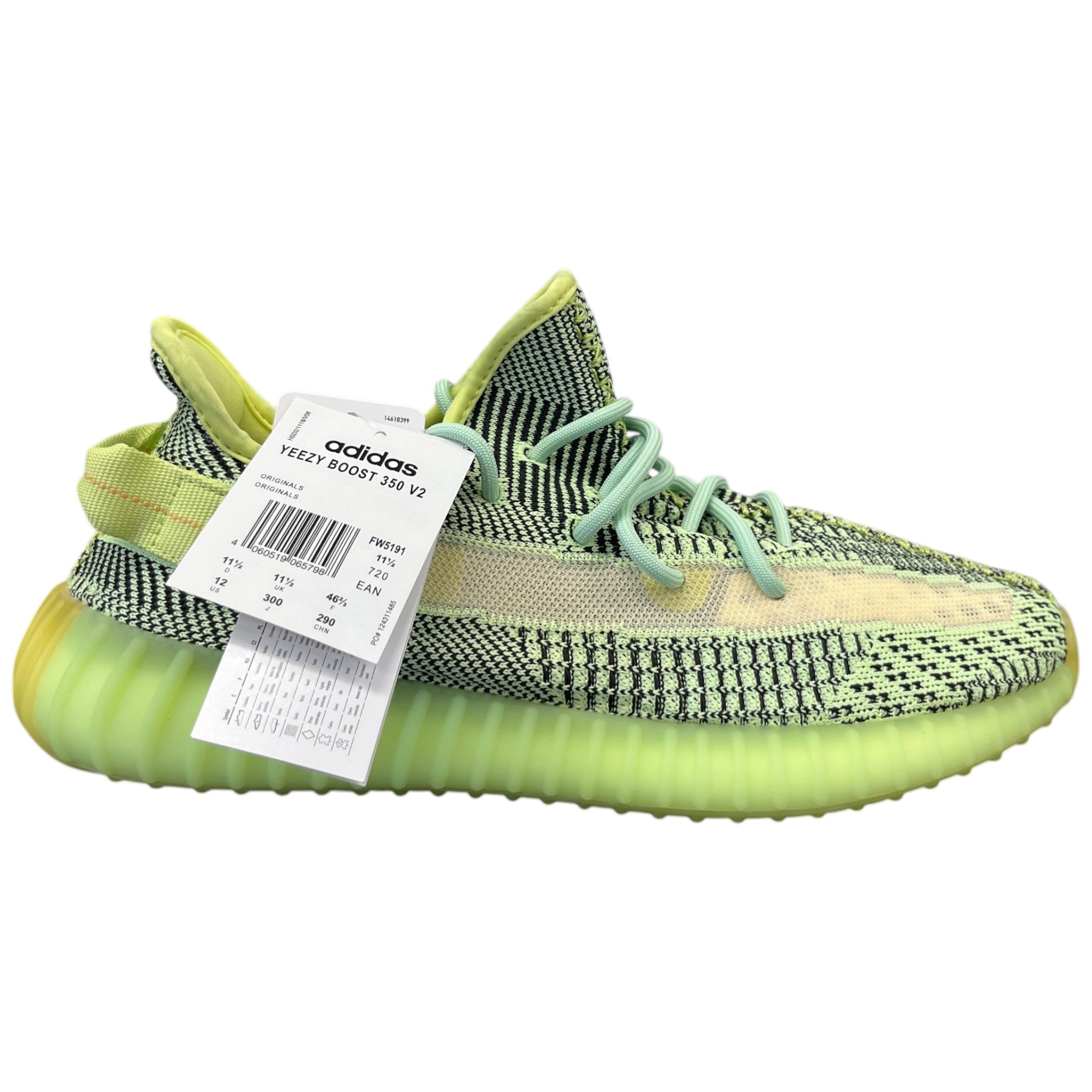 Men's Boost 350 V2 Low Trainers Green Size EU 45.5 / UK 11.5