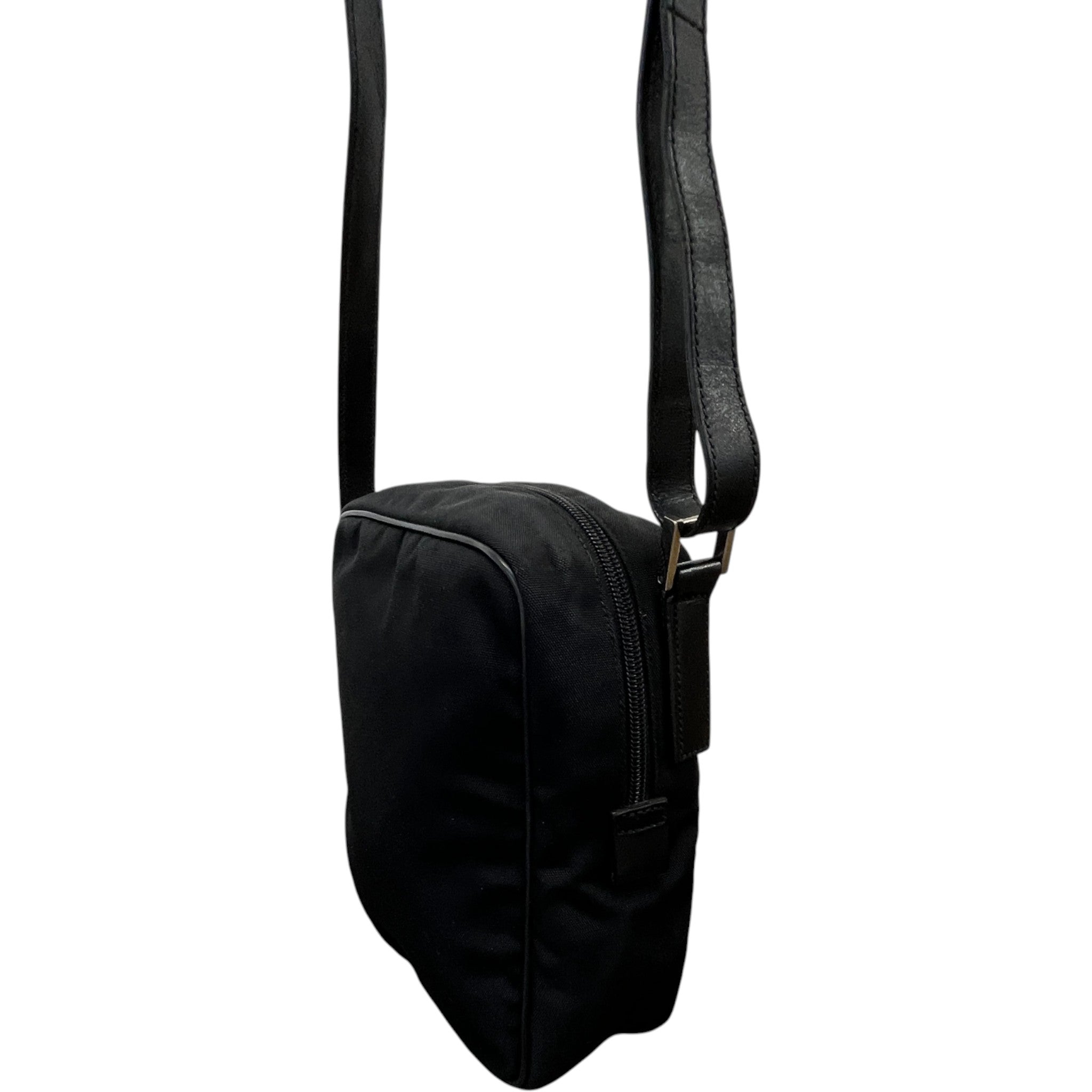 Nylon Canvas Crossbody Bag Black