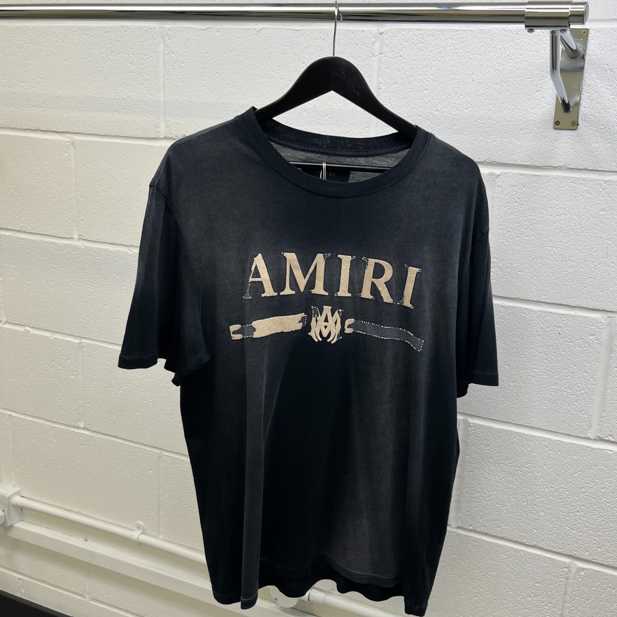 Men's Logo Print T-Shirt Black Size M